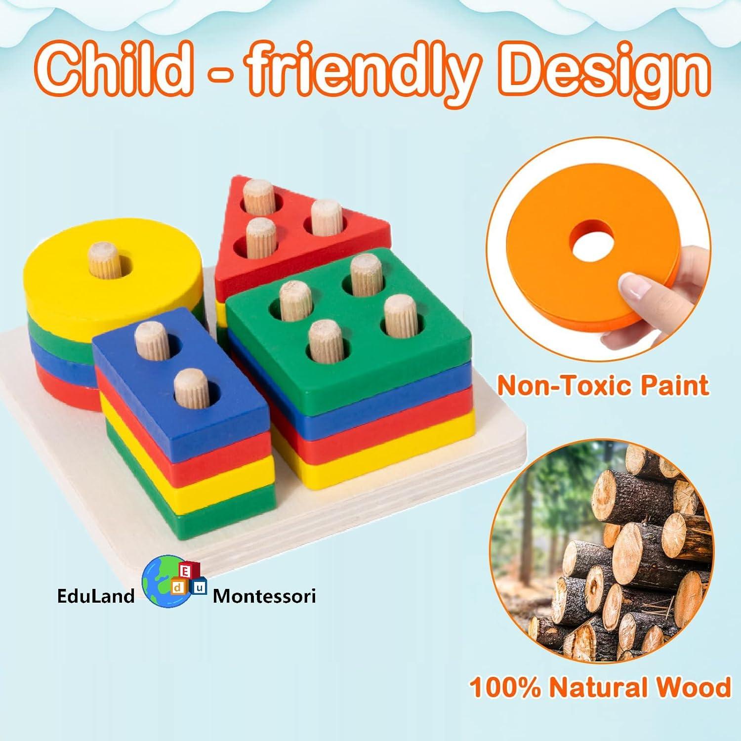Bloques de Madera Educativos EduLand Montessori 11.3cm
