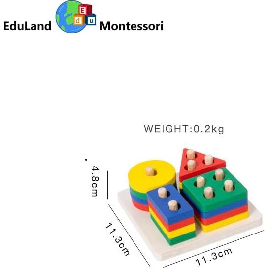Bloques de Madera Educativos EduLand Montessori 11.3cm