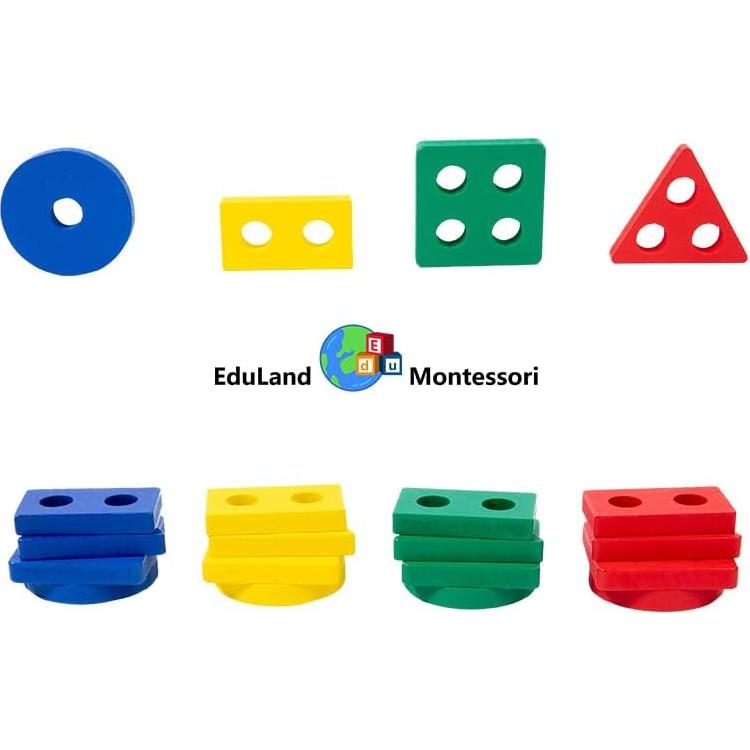 Bloques de Madera Educativos EduLand Montessori 11.3cm