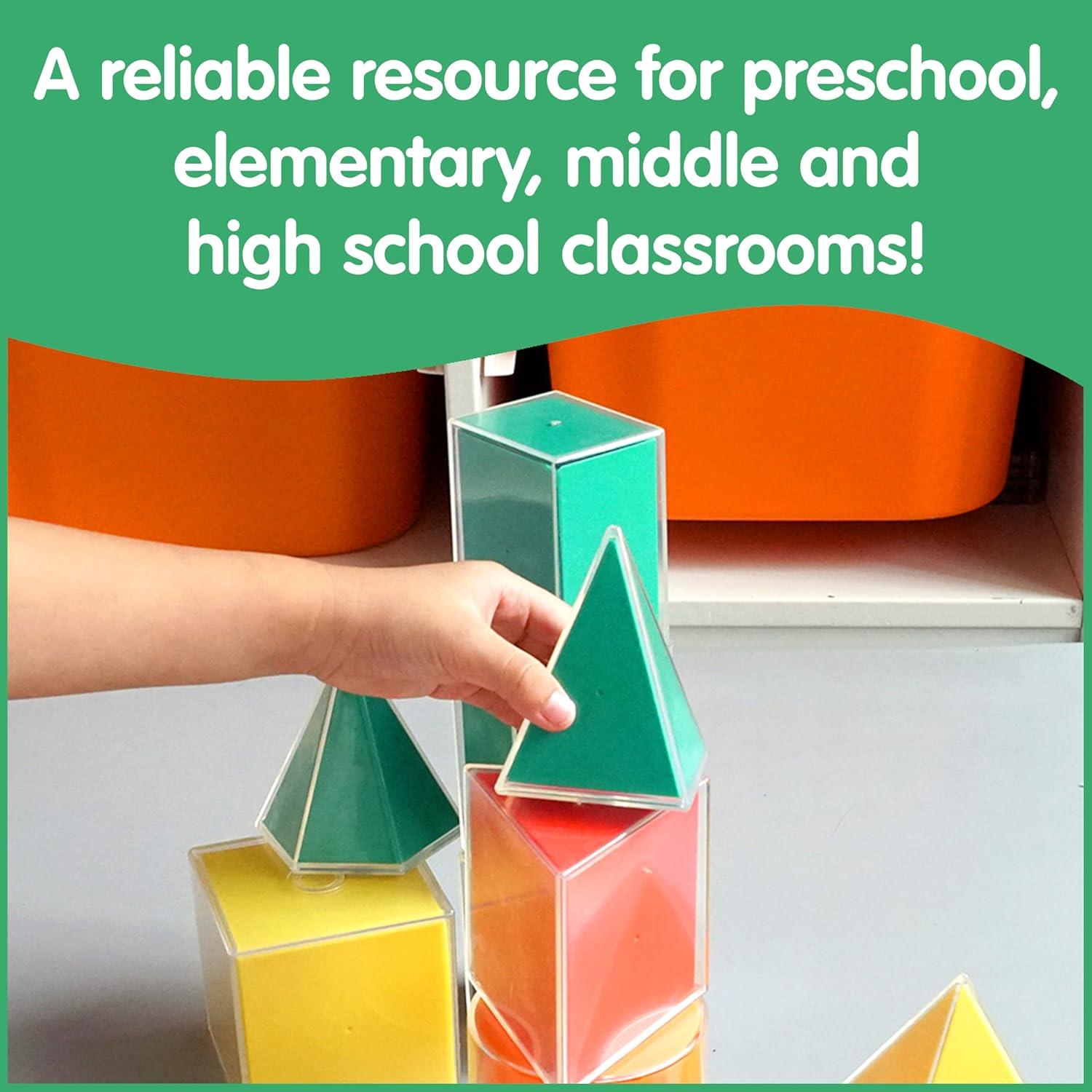 Conjunto de Sólidos Geométricos 2D3D EDX Education - 24 Piezas