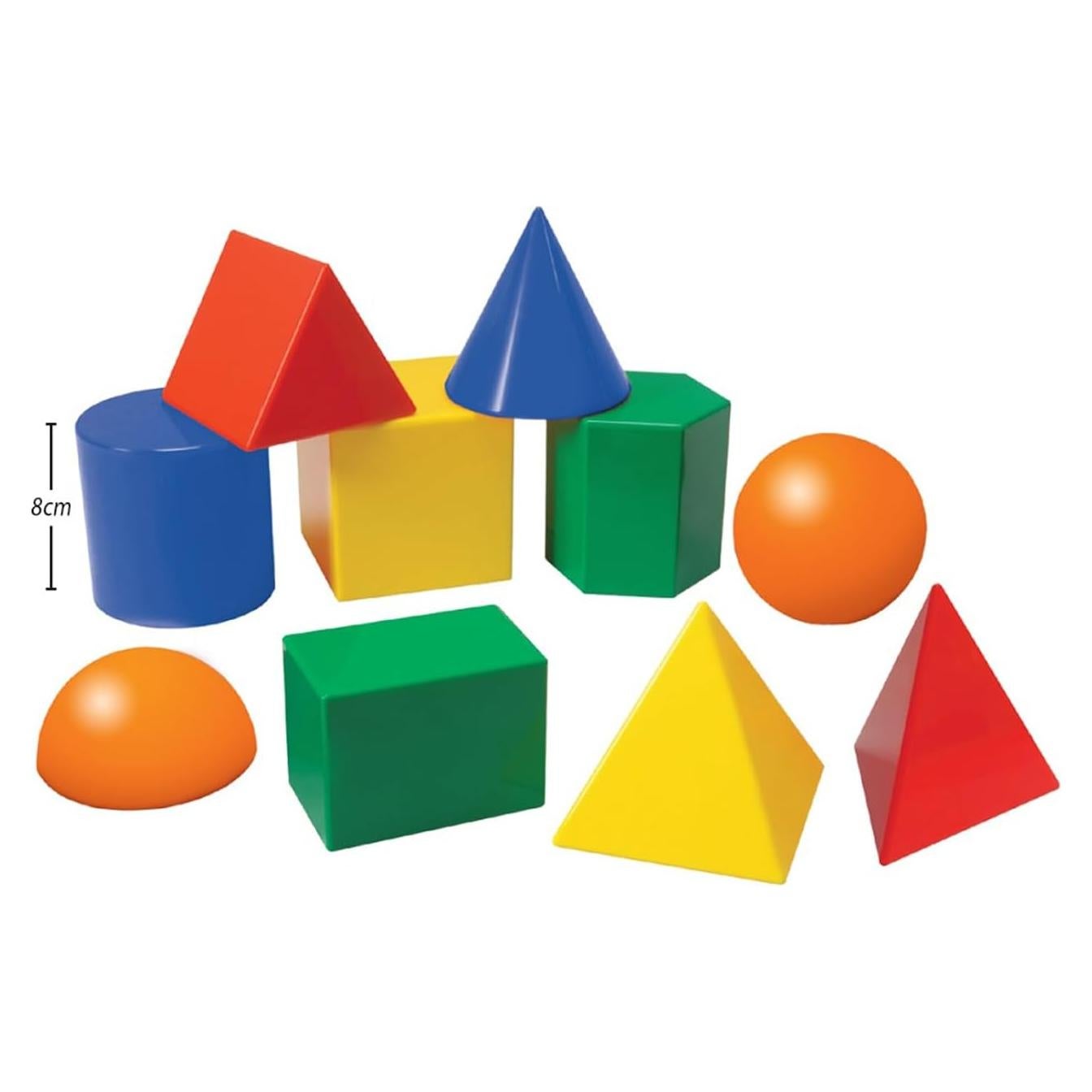 Set de 10 Sólidos Geométricos 8 cm EAI Educación