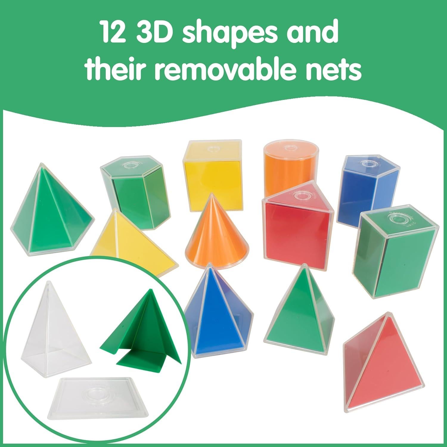 Conjunto de Formas Geométricas 3D Edxeducation - 24 Piezas