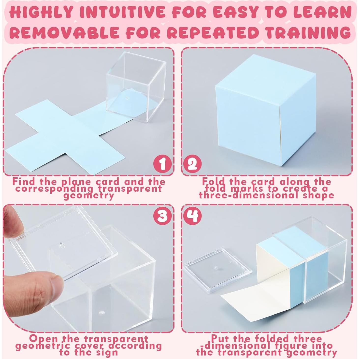 Conjunto de 12 Formas Geométricas Plegables Faccito 2D 3D