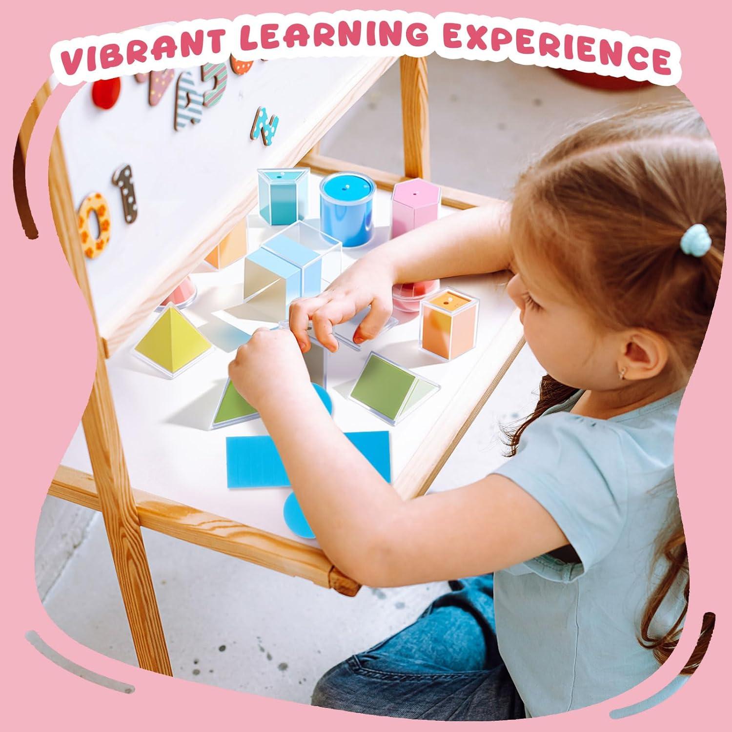 Conjunto de 12 Formas Geométricas Plegables Faccito 2D 3D