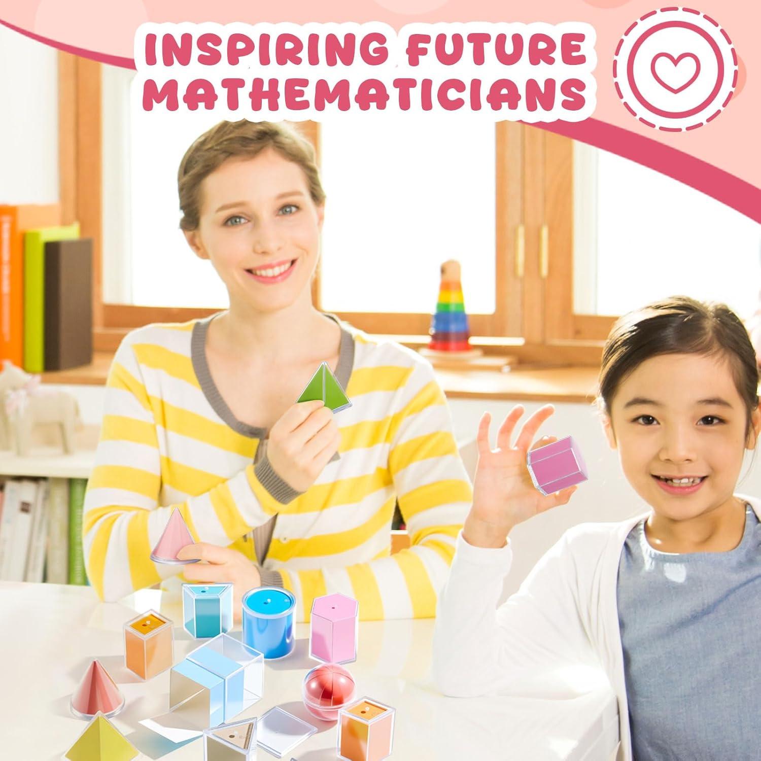 Conjunto de 12 Formas Geométricas Plegables Faccito 2D 3D