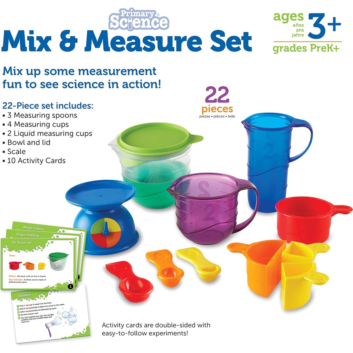 Conjunto de Mezcla y Medida Learning Resources 22 Piezas 3+