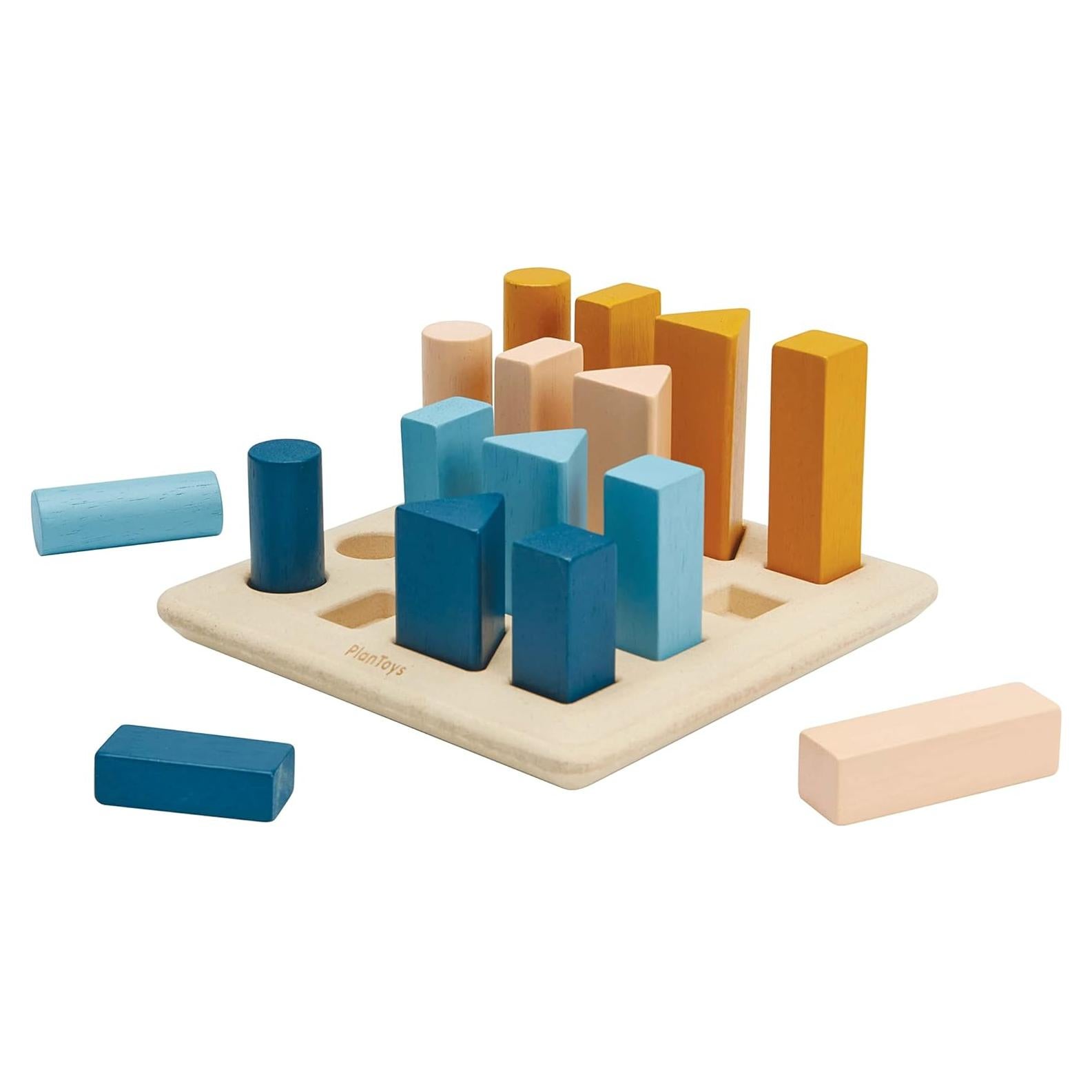 Tablero de Clavos Geométrico PlanToys 5477 - 17.4x17.4 cm