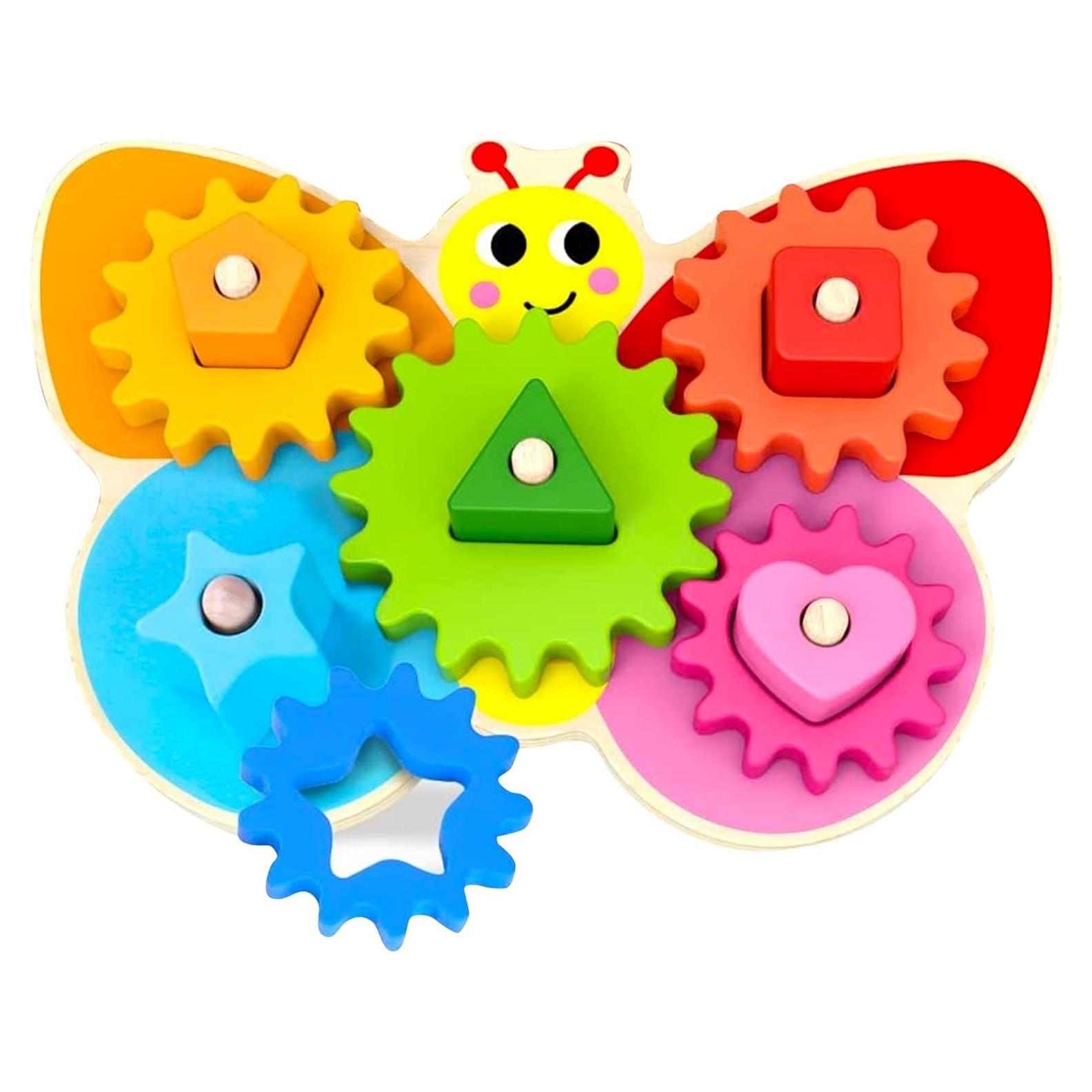 Juguete de Madera Woody Treasures - Engranajes Mariposa 2-3 Años