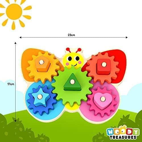Juguete de Madera Woody Treasures - Engranajes Mariposa 2-3 Años