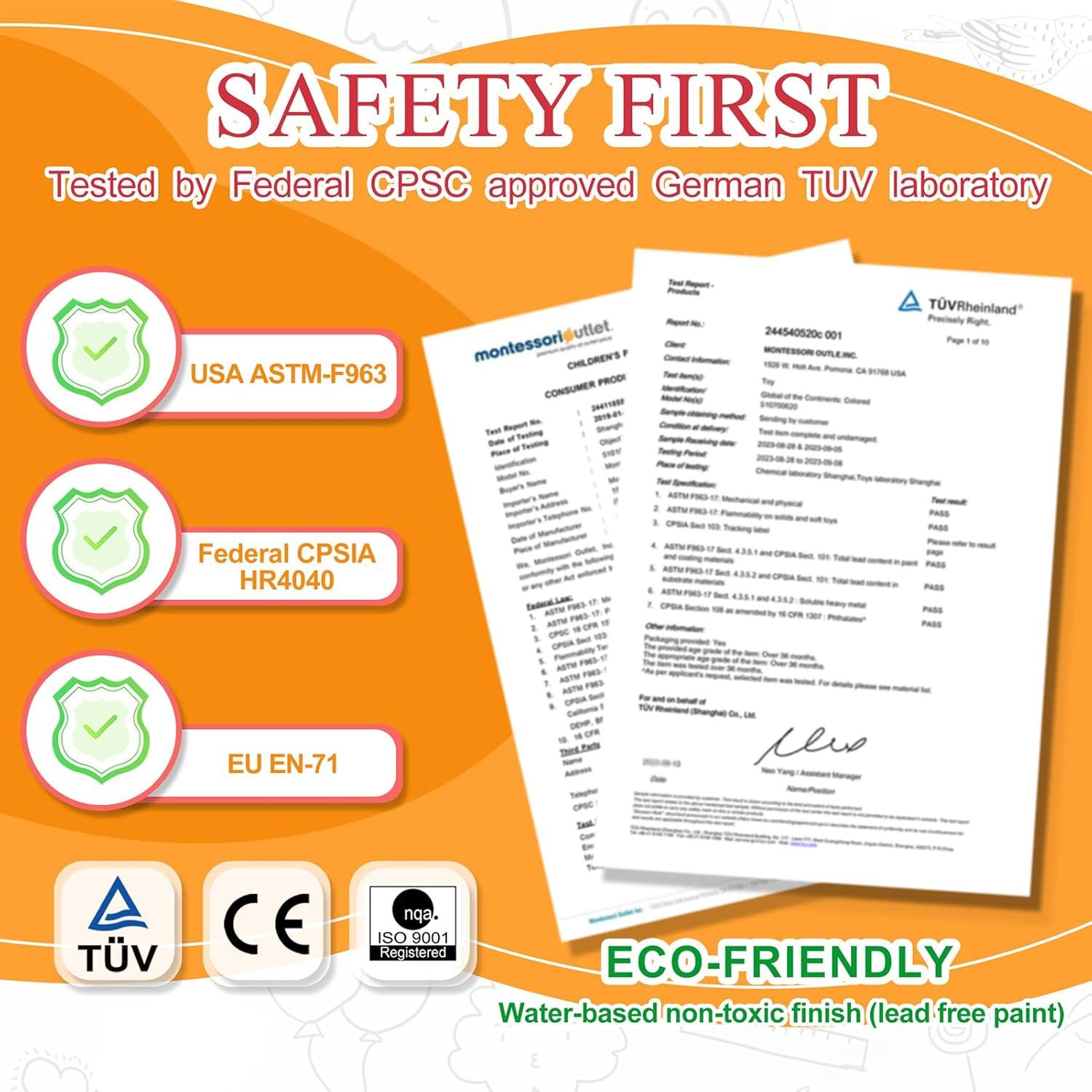 Rompecabezas Montessori de Hojas 24x24 cm para Niños 3-6 Años