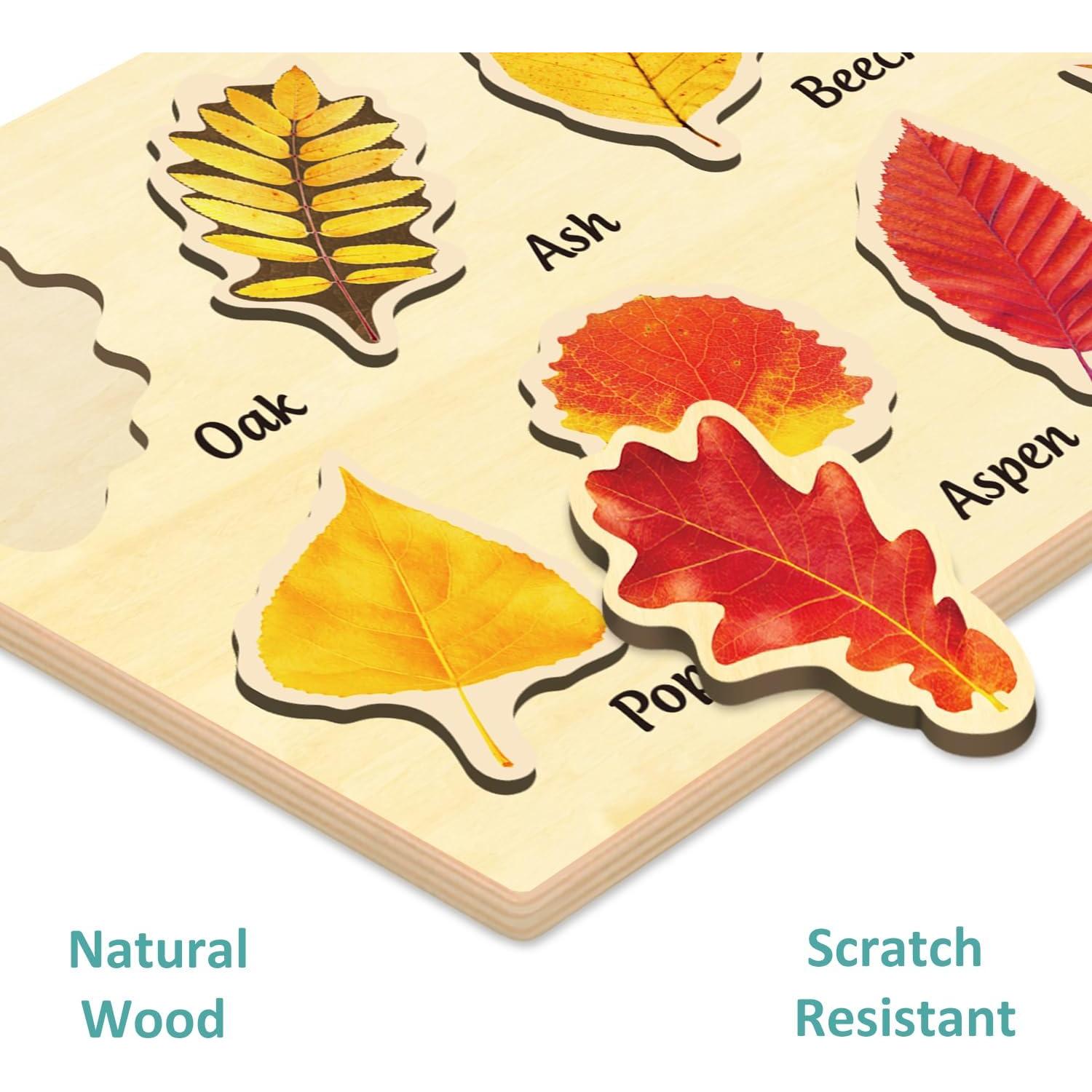 Rompecabezas de Madera MoinKidz Hoja de Otoño 33x20cm