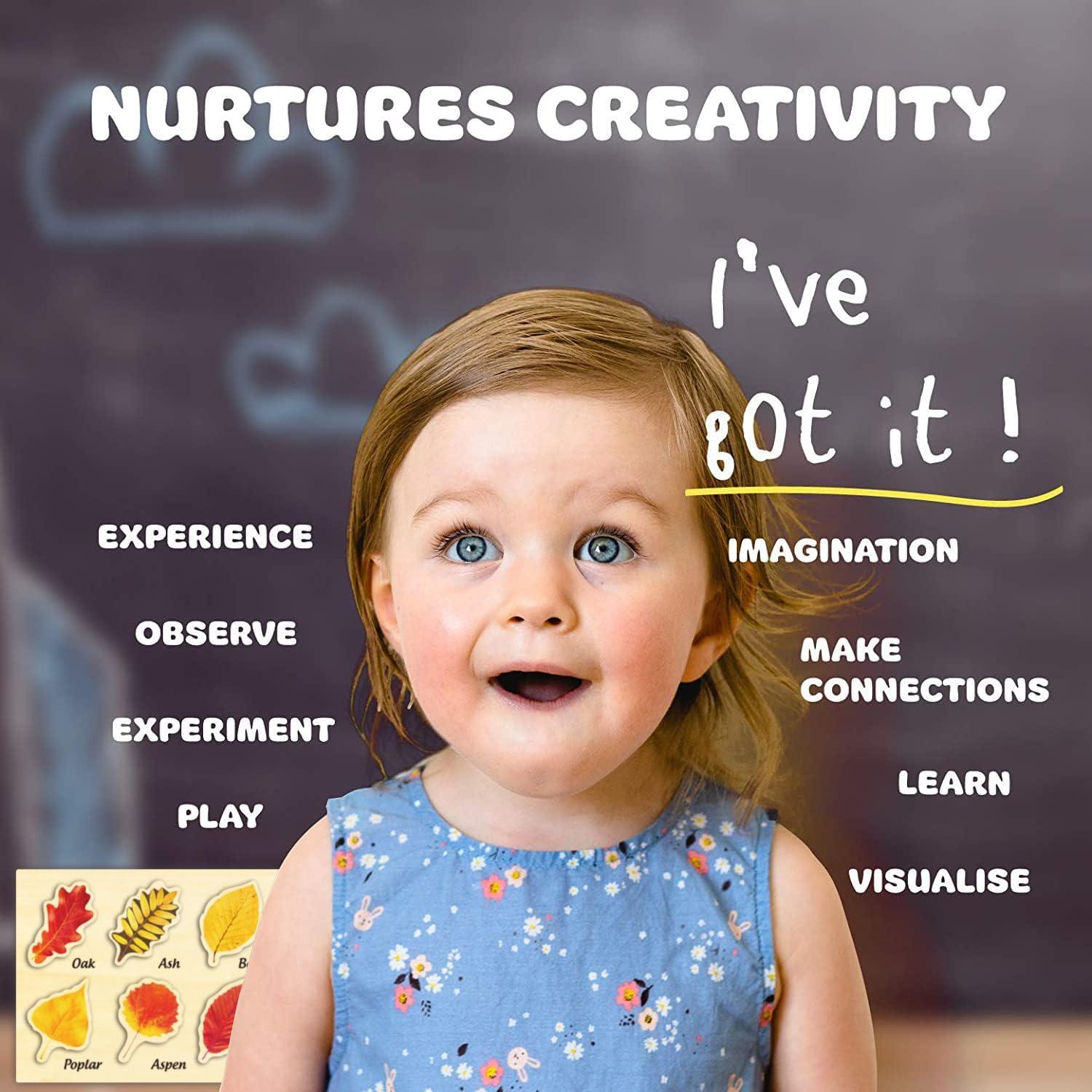 Rompecabezas de Madera MoinKidz Hoja de Otoño 33x20cm