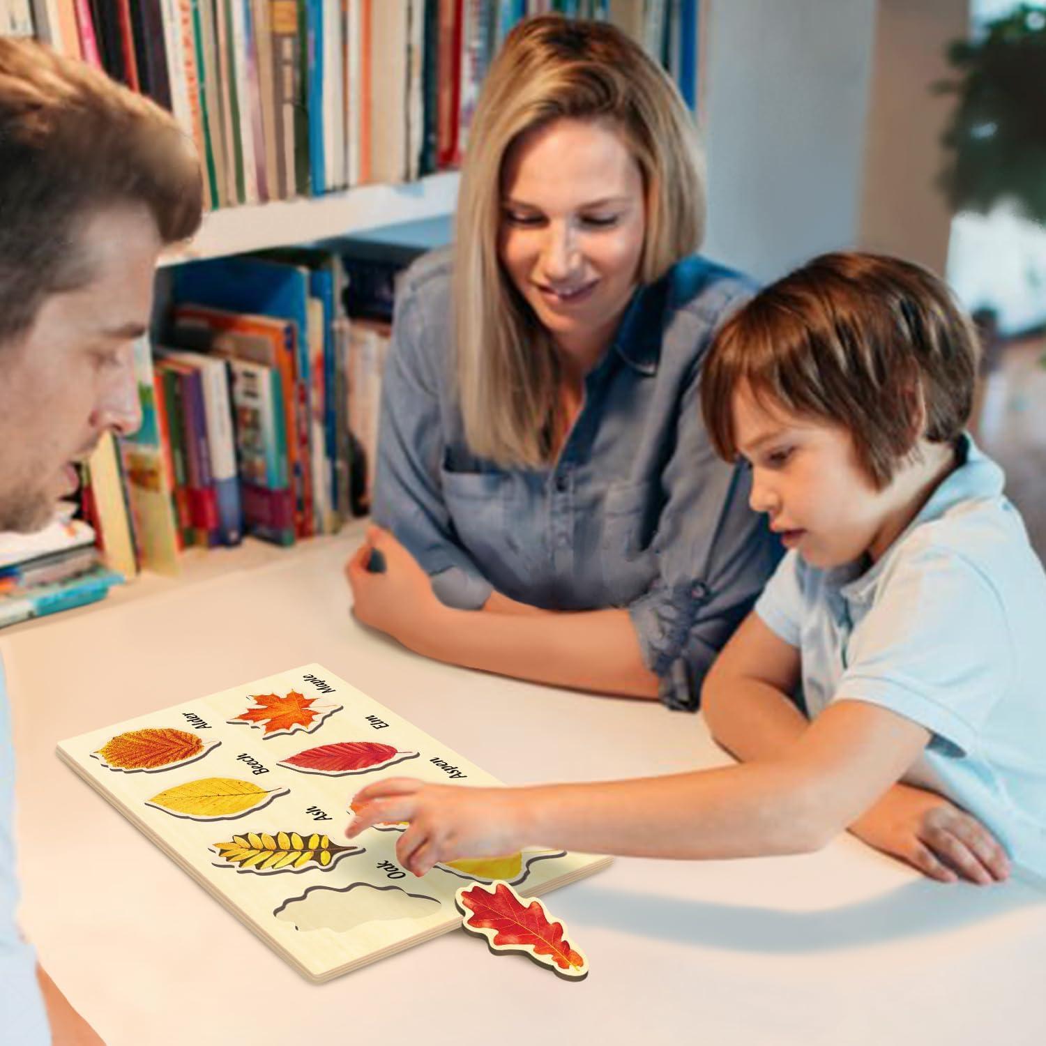 Rompecabezas de Madera MoinKidz Hoja de Otoño 33x20cm