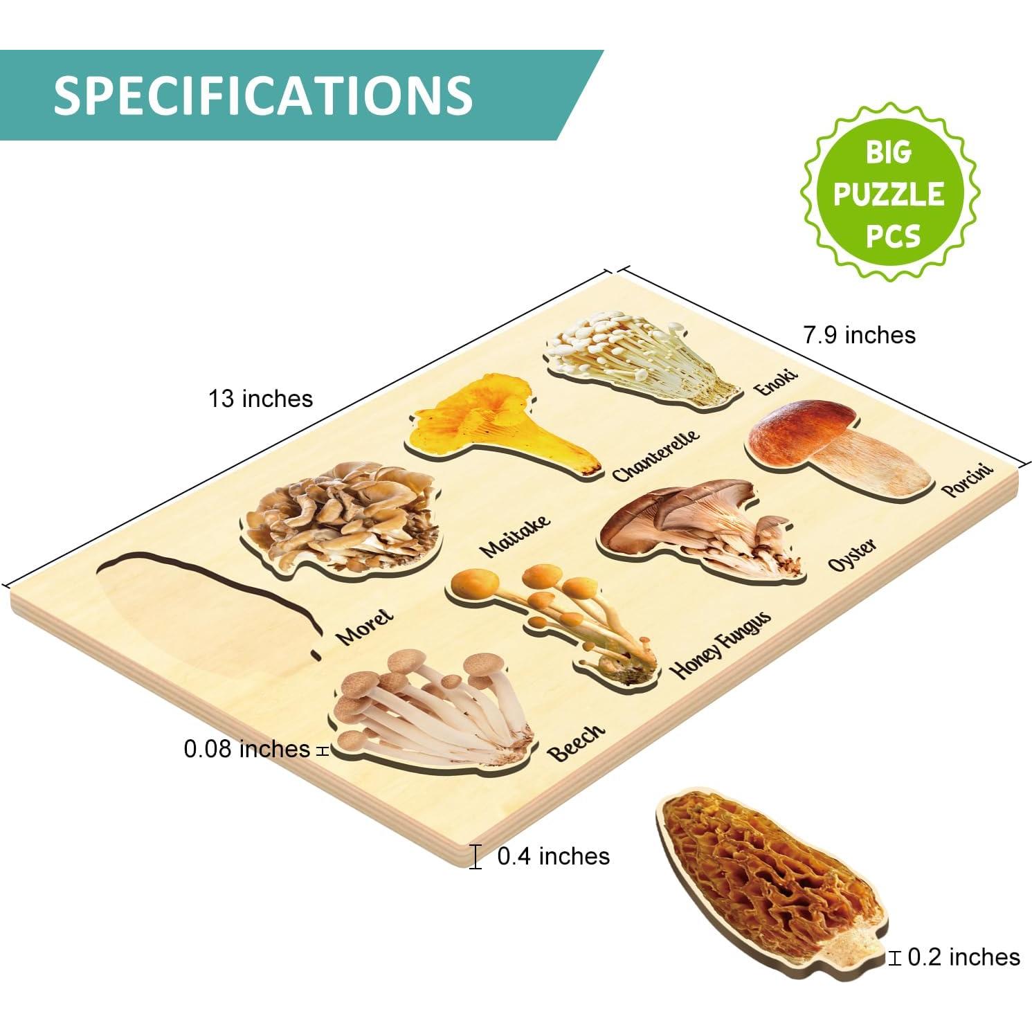 Rompecabezas de Madera MoinKidz Setas Otoño 33x20cm