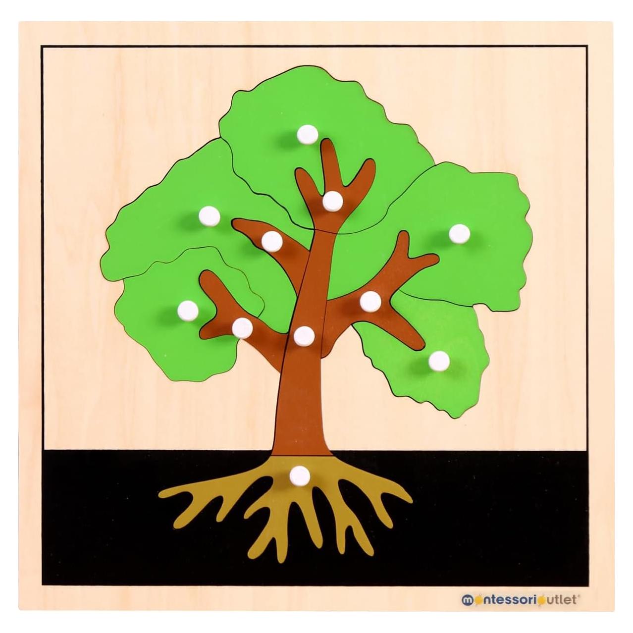 Rompecabezas Montessori de Árbol - MONTESSORI OUTLET 24x24 cm