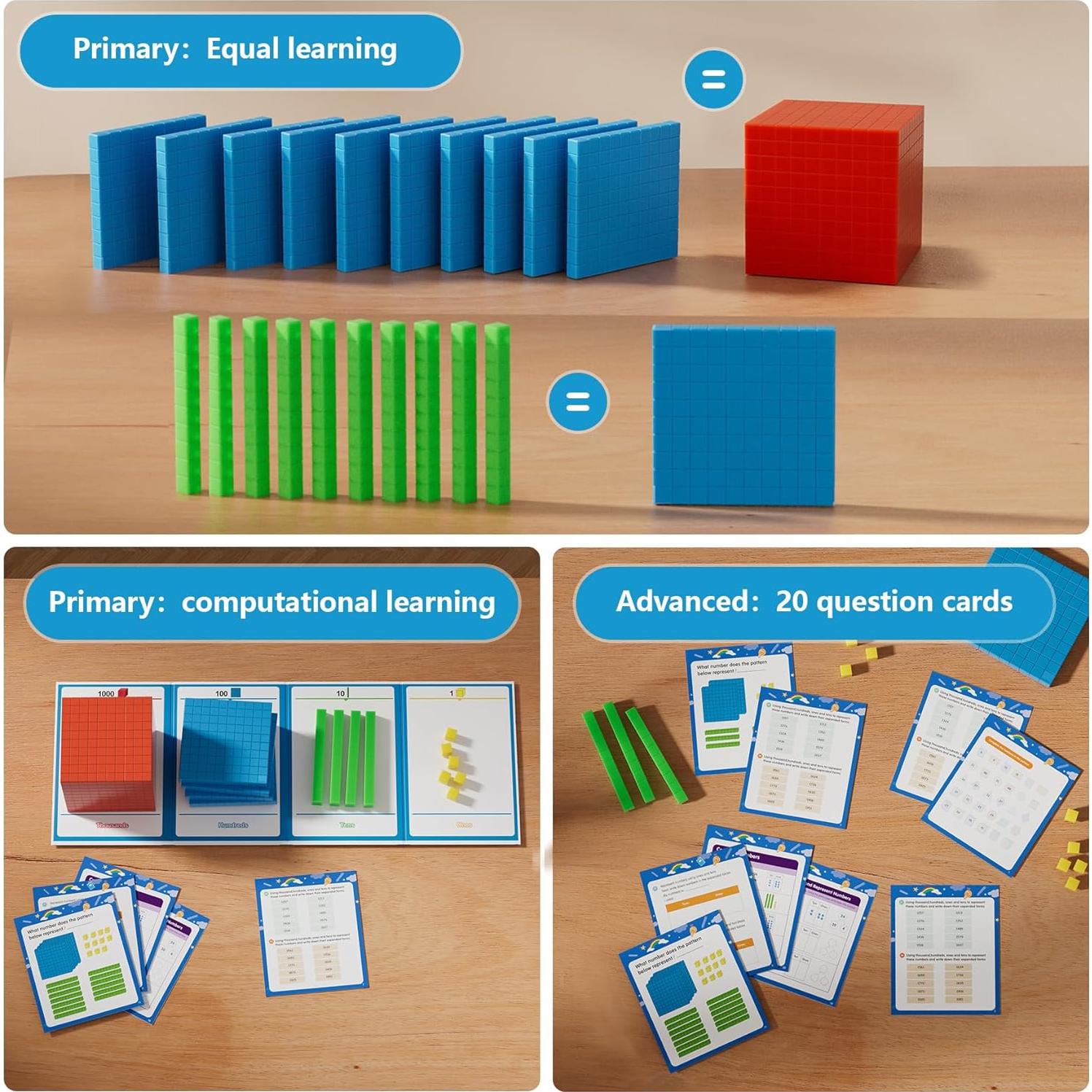 Bloques de Base Diez TH - Manipulativos Matemáticos 1-4 Grado