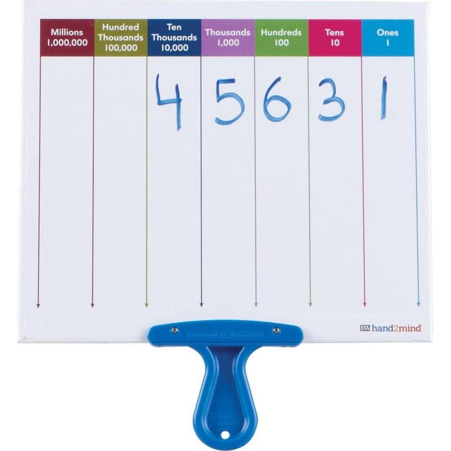 Tableros de Respuestas de Valor Posicional hand2mind - Paquete de 4
