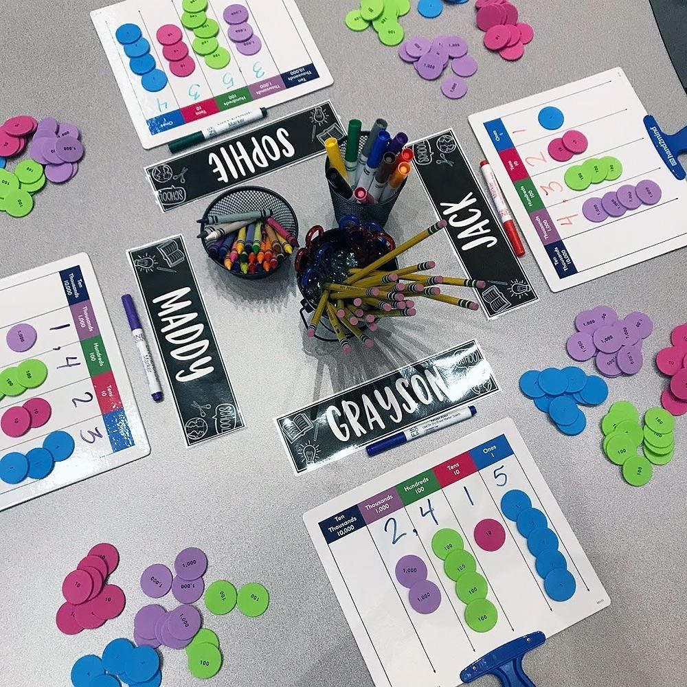 Tableros de Respuestas de Valor Posicional hand2mind - Paquete de 4