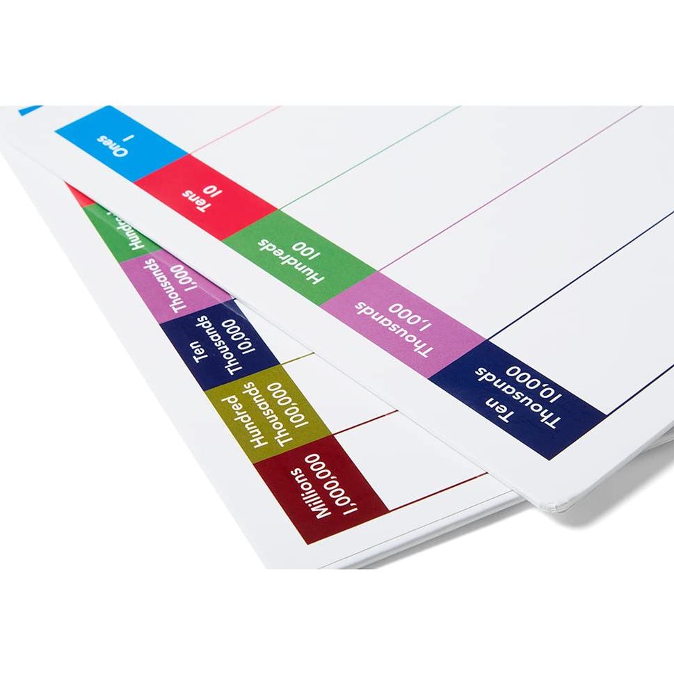 Tableros de Respuestas de Valor Posicional hand2mind - Paquete de 4