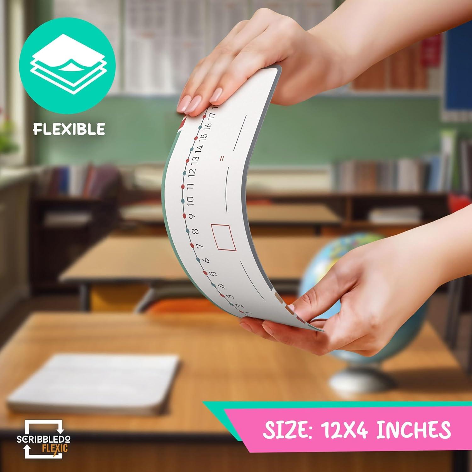 Hojas de Línea Numérica Borrado en Seco Scribbledo 10x30 cm