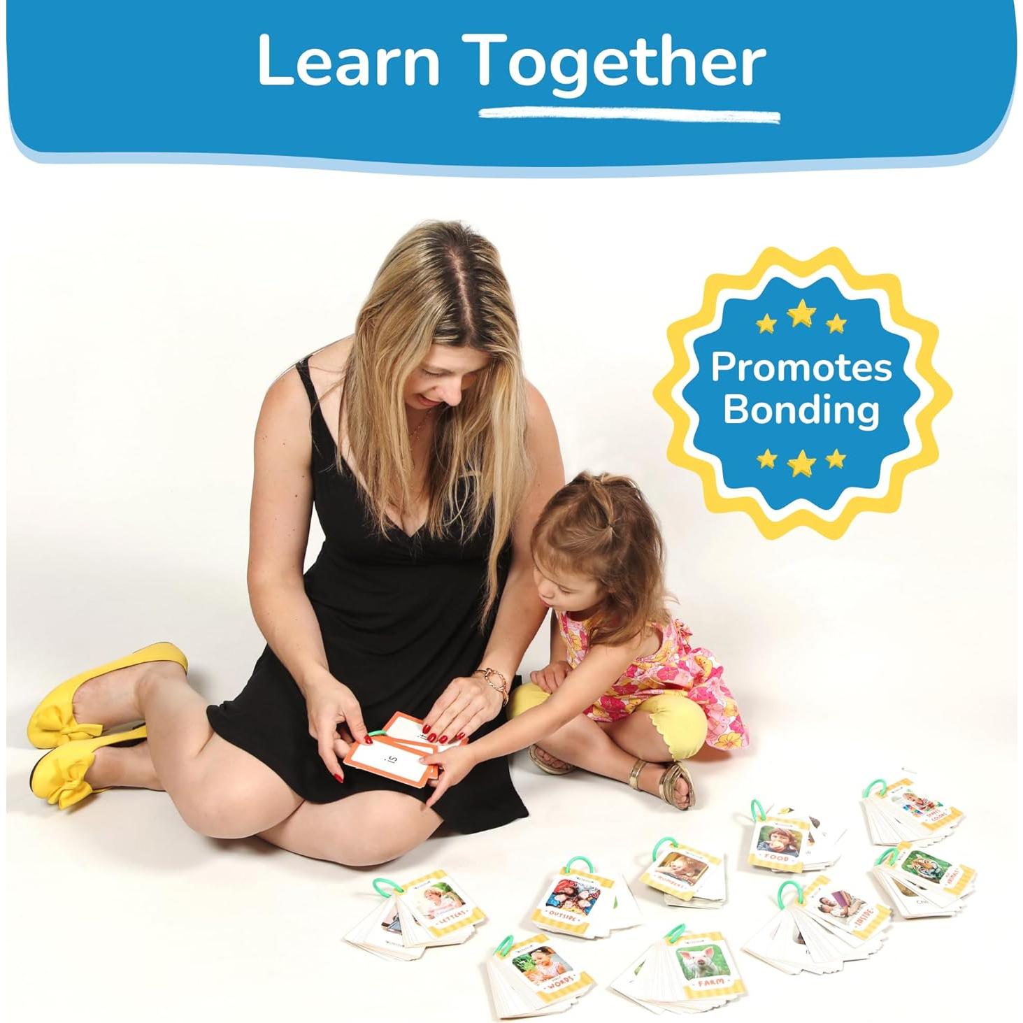 Tarjetas Flash Gruesas ToyVentive 200 Piezas para Niños 1-4 Años