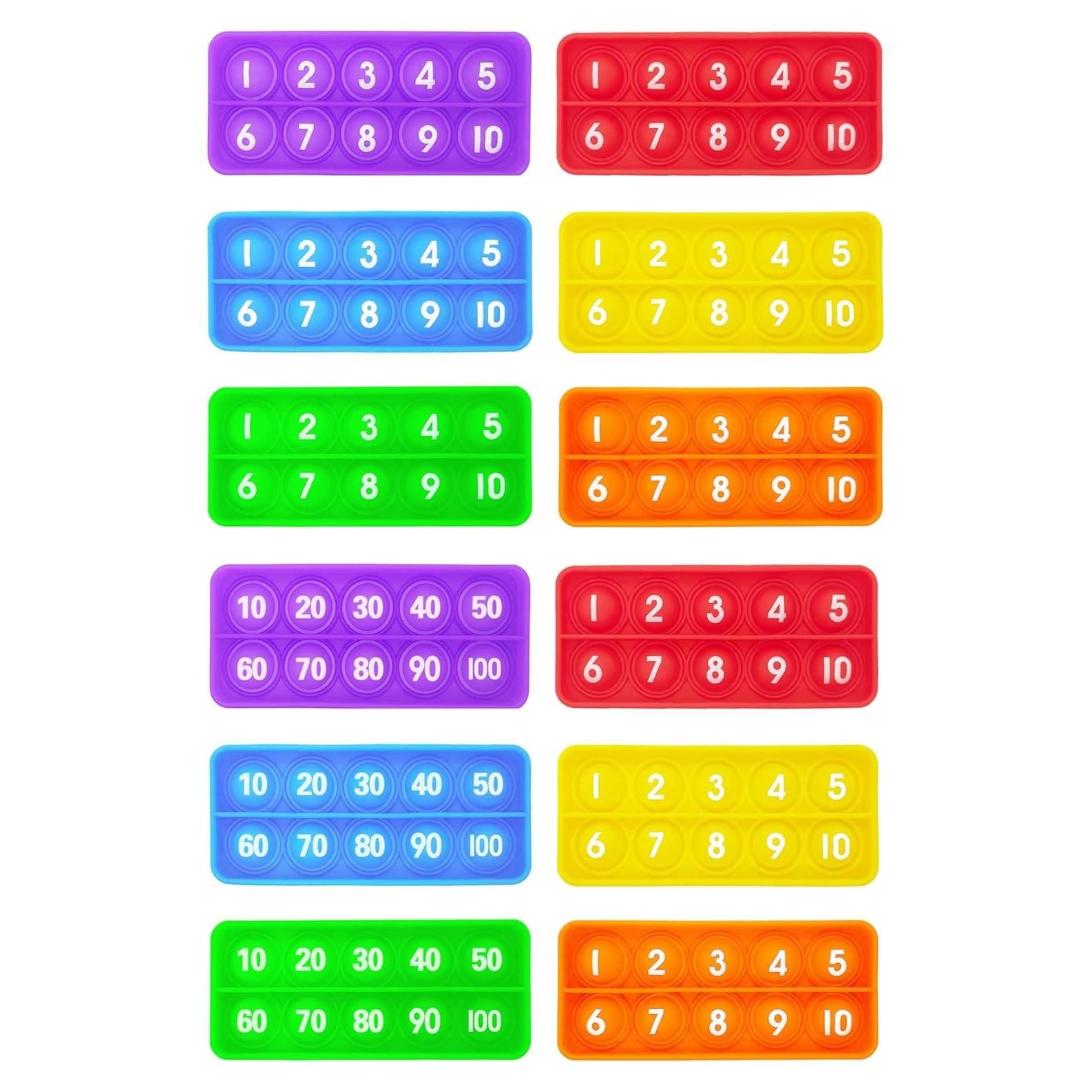 Tablero Pop Diez Cien - Juguetes Sensoriales Educativos (12 Piezas)