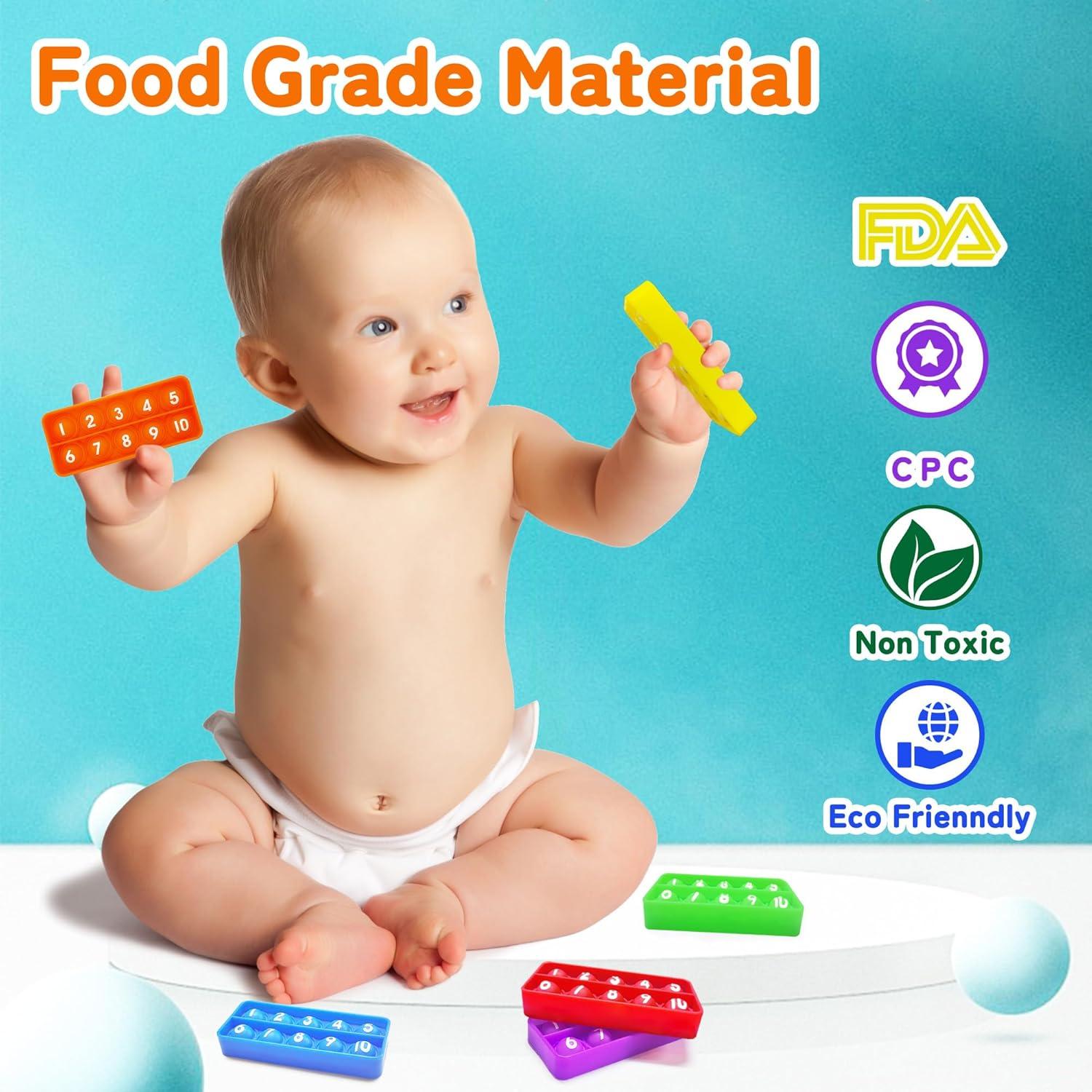 Tablero Pop Diez Cien - Juguetes Sensoriales Educativos (12 Piezas)