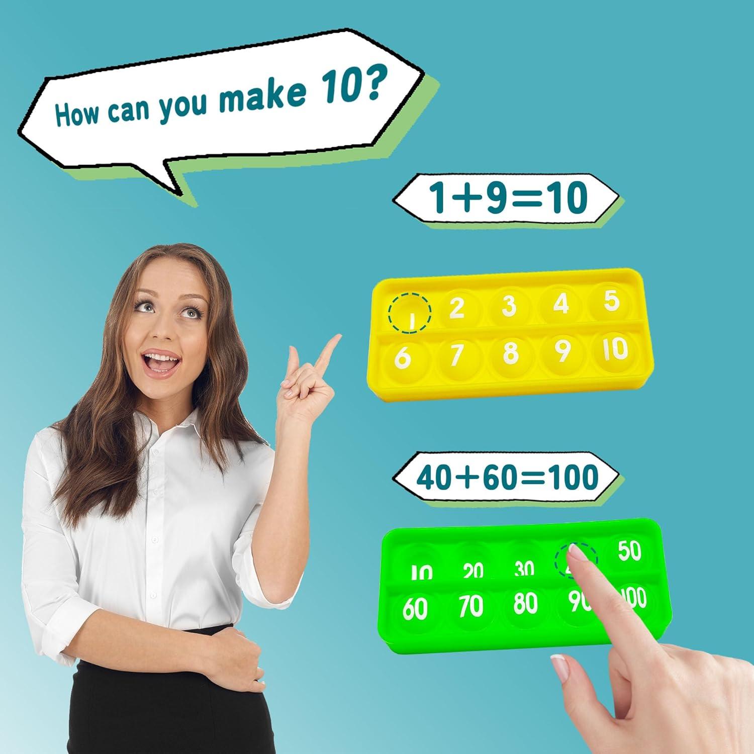 Tablero Pop Diez Cien - Juguetes Sensoriales Educativos (12 Piezas)