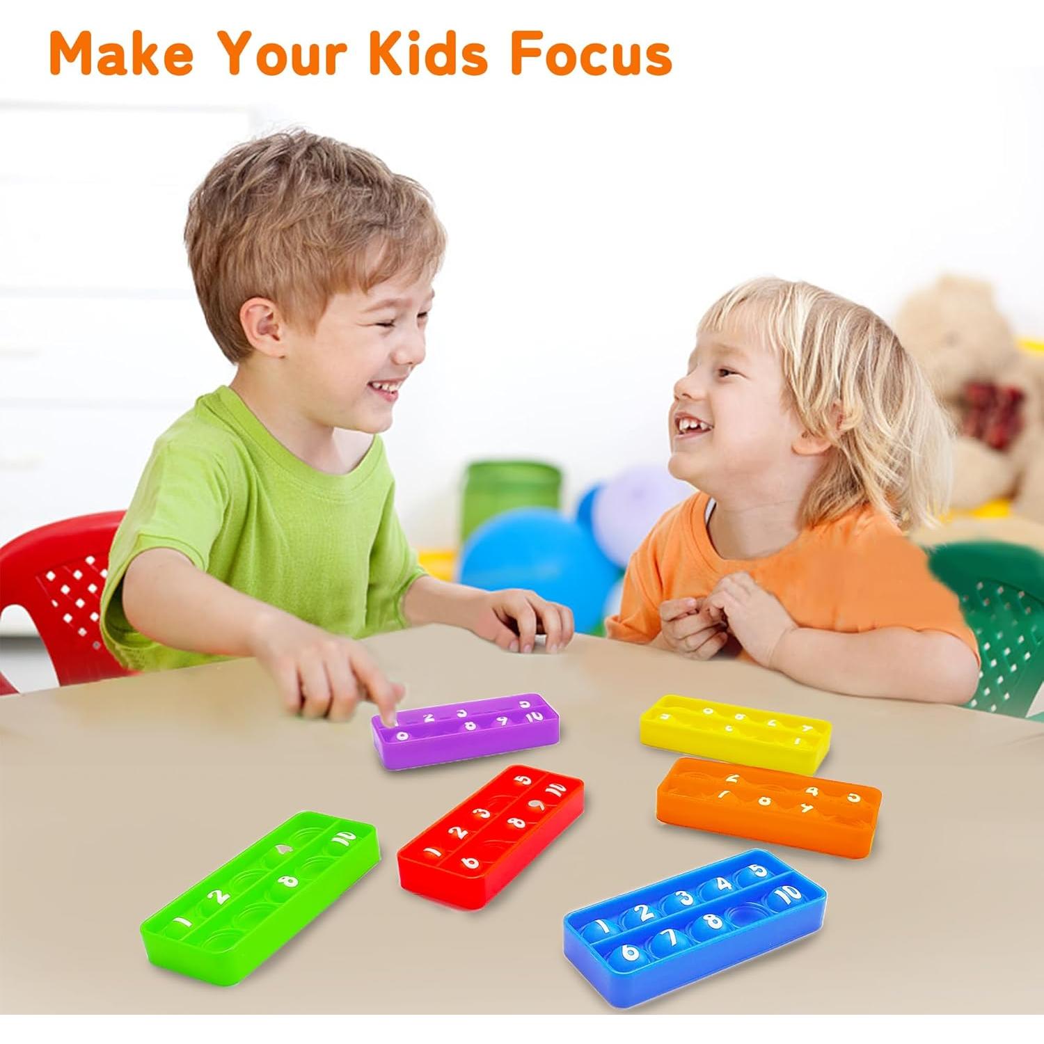 Tablero Pop Diez Cien - Juguetes Sensoriales Educativos (12 Piezas)