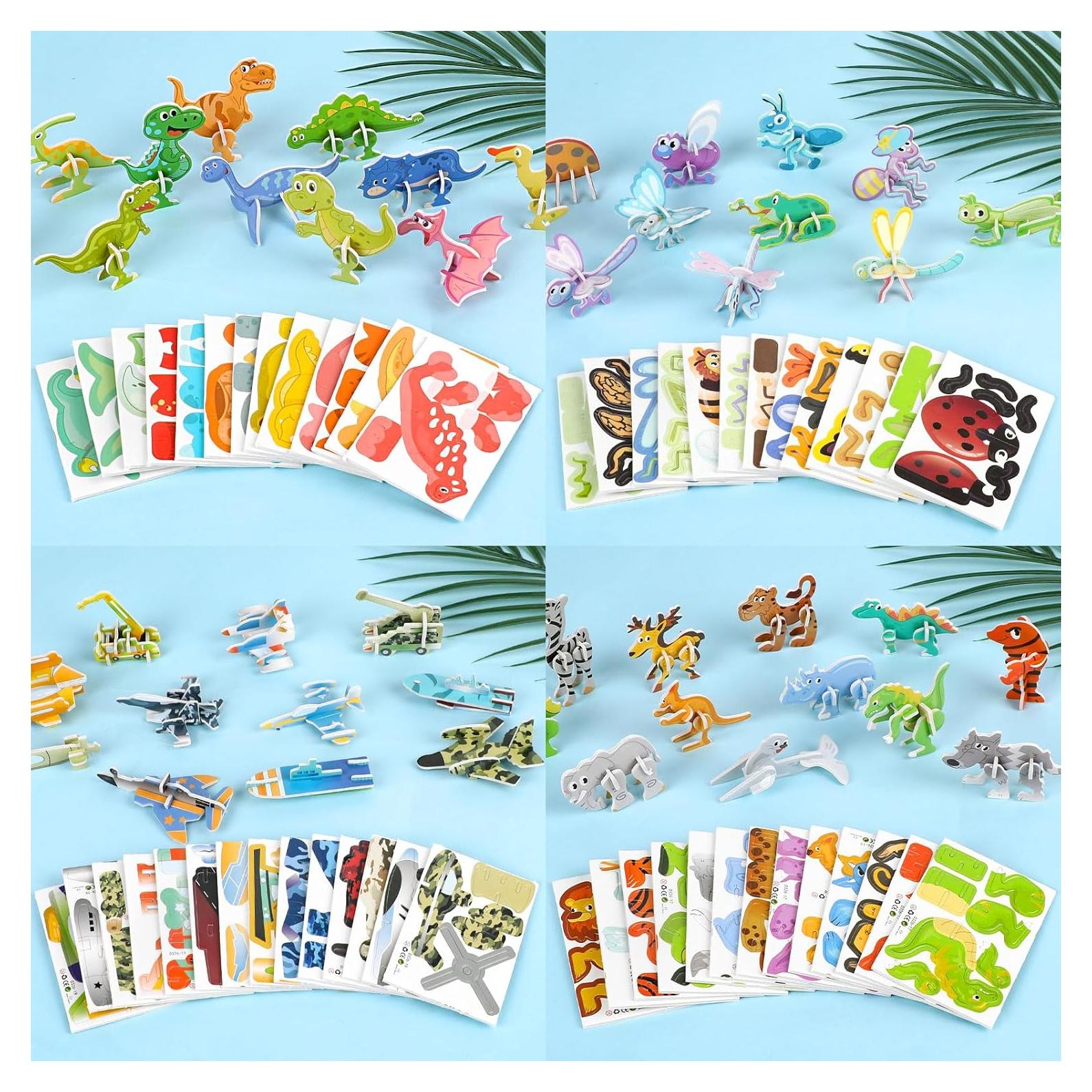 Rompecabezas 3D Educativos CCINEE 100 Pcs Animales y Más