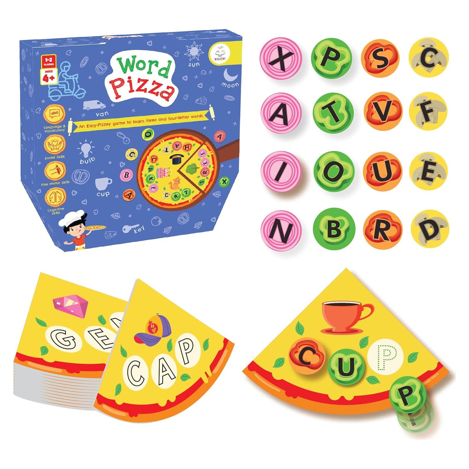 Juego de Ortografía Pizza de Palabras Zicster 4-6 años