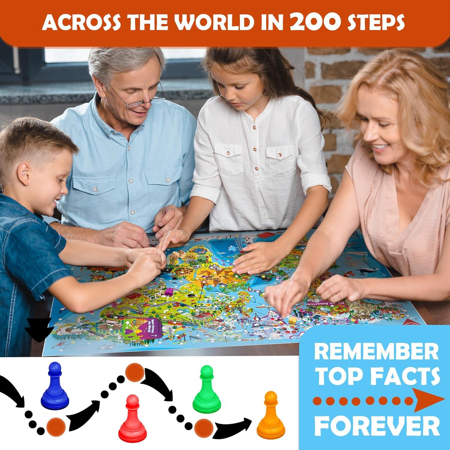 Juego de Mesa QUOKKA Geografía - 1 a 10 Jugadores - 100 Tarjetas