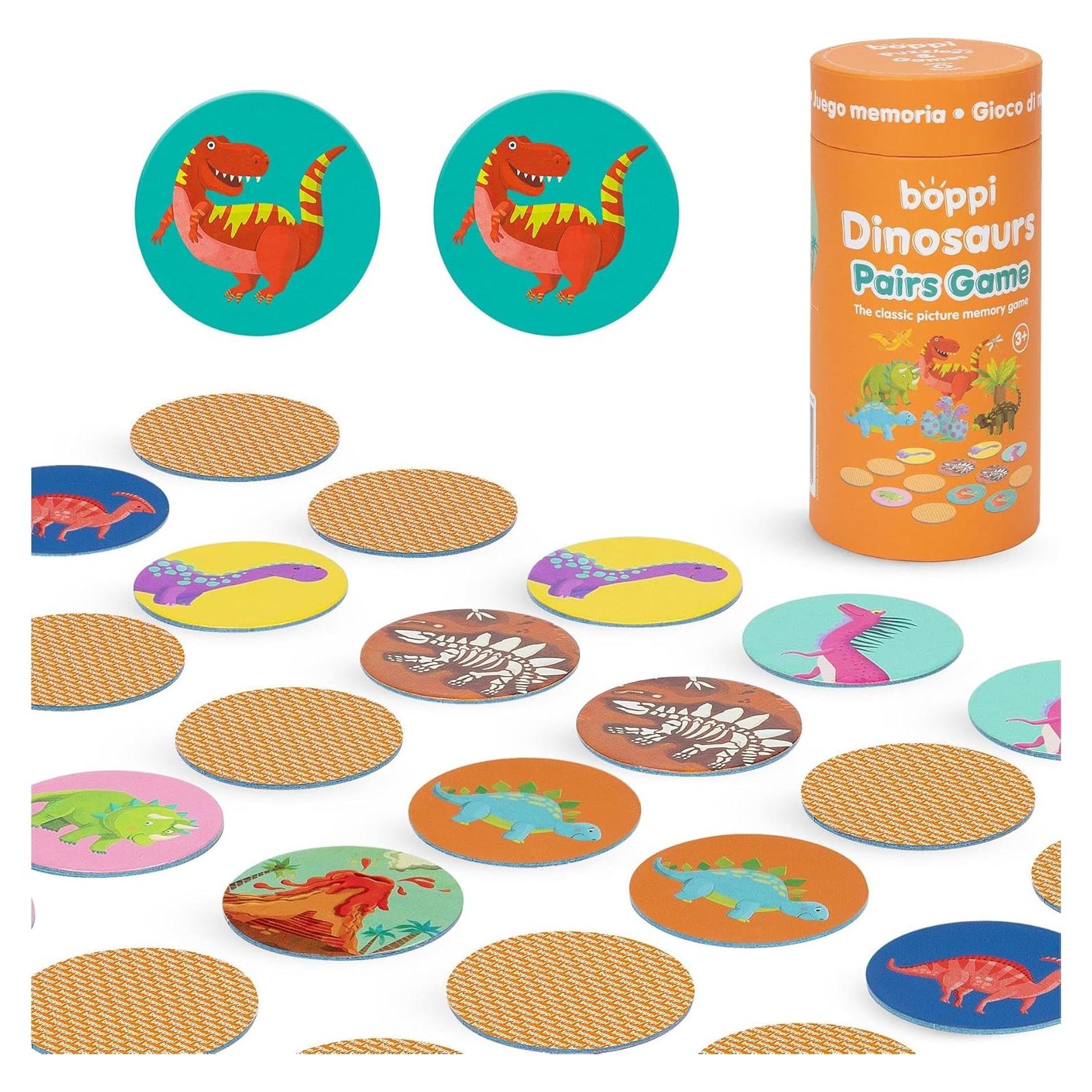 Juego de Memoria Boppi Pairs Dinosaurios - Educativo 3 a 8 años