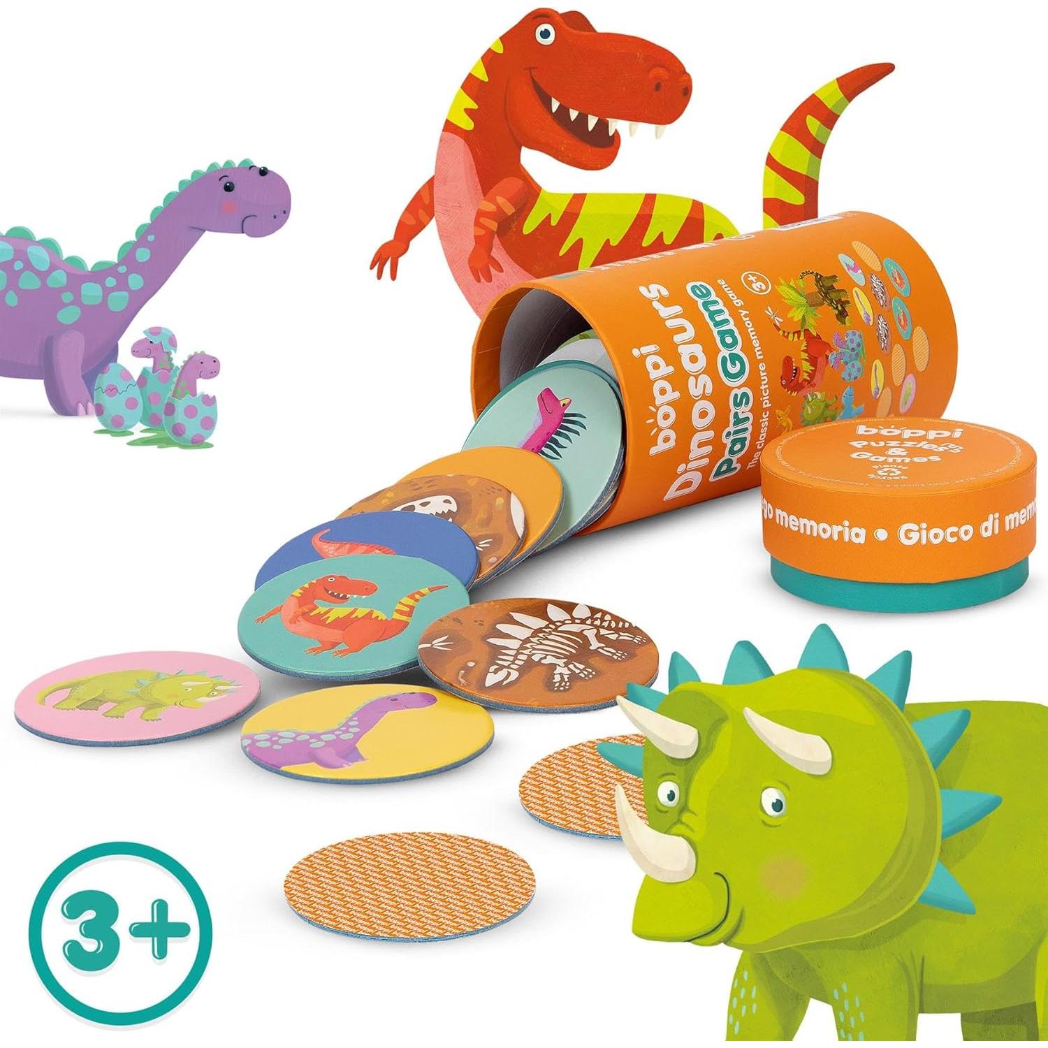 Juego de Memoria Boppi Pairs Dinosaurios - Educativo 3 a 8 años