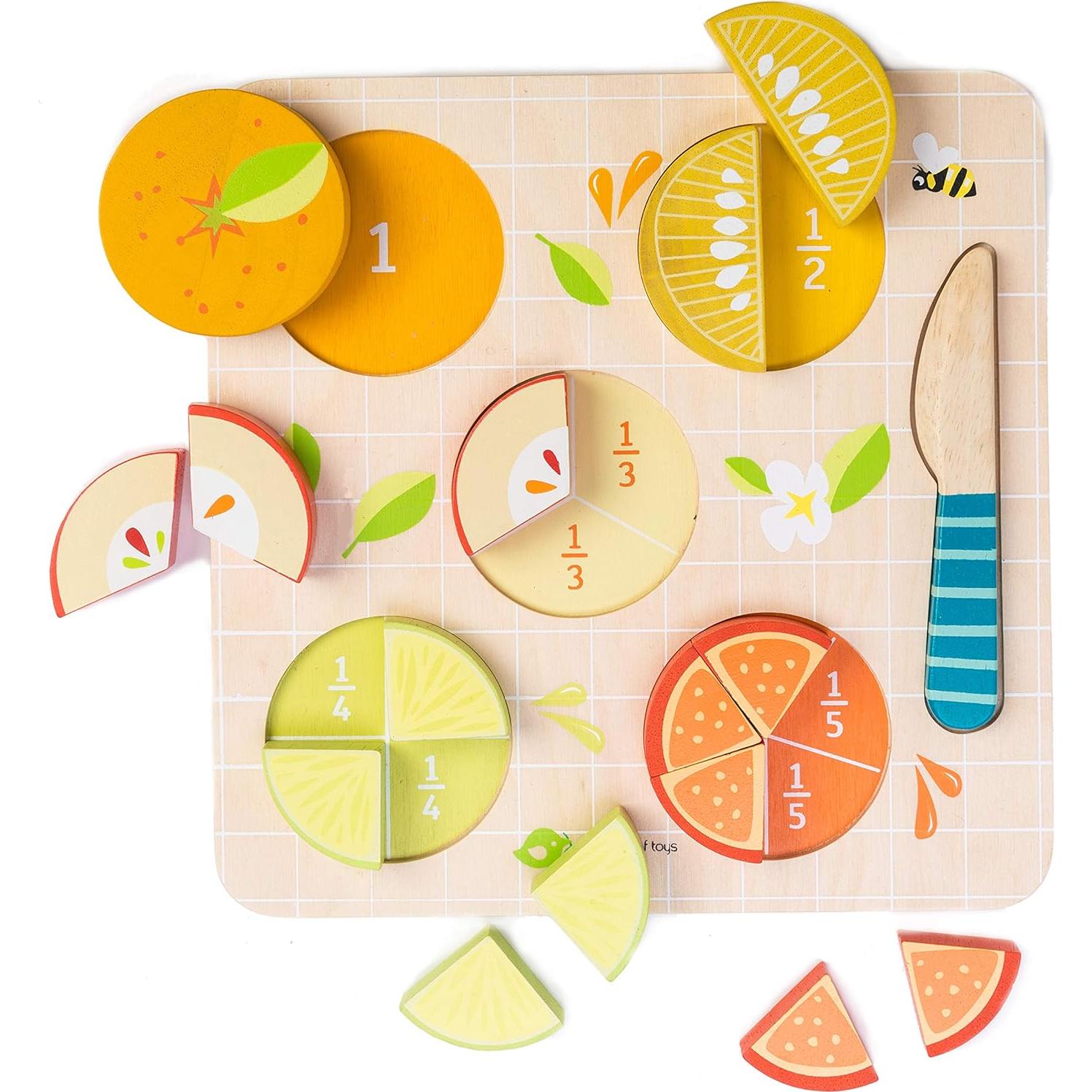 Tender Leaf Toys Fracciones Cítricas Juguete Educativo 18m+