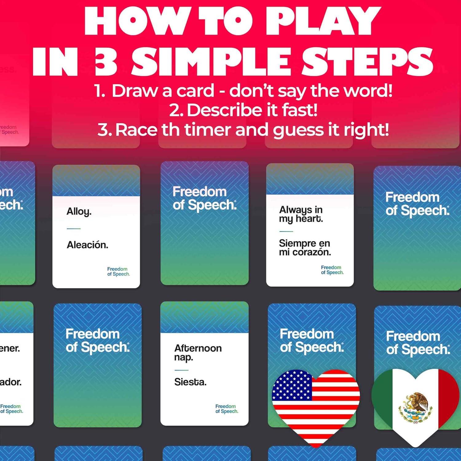 Juego de Mesa Bilingüe QUOKKA - 500 Tarjetas para Familias