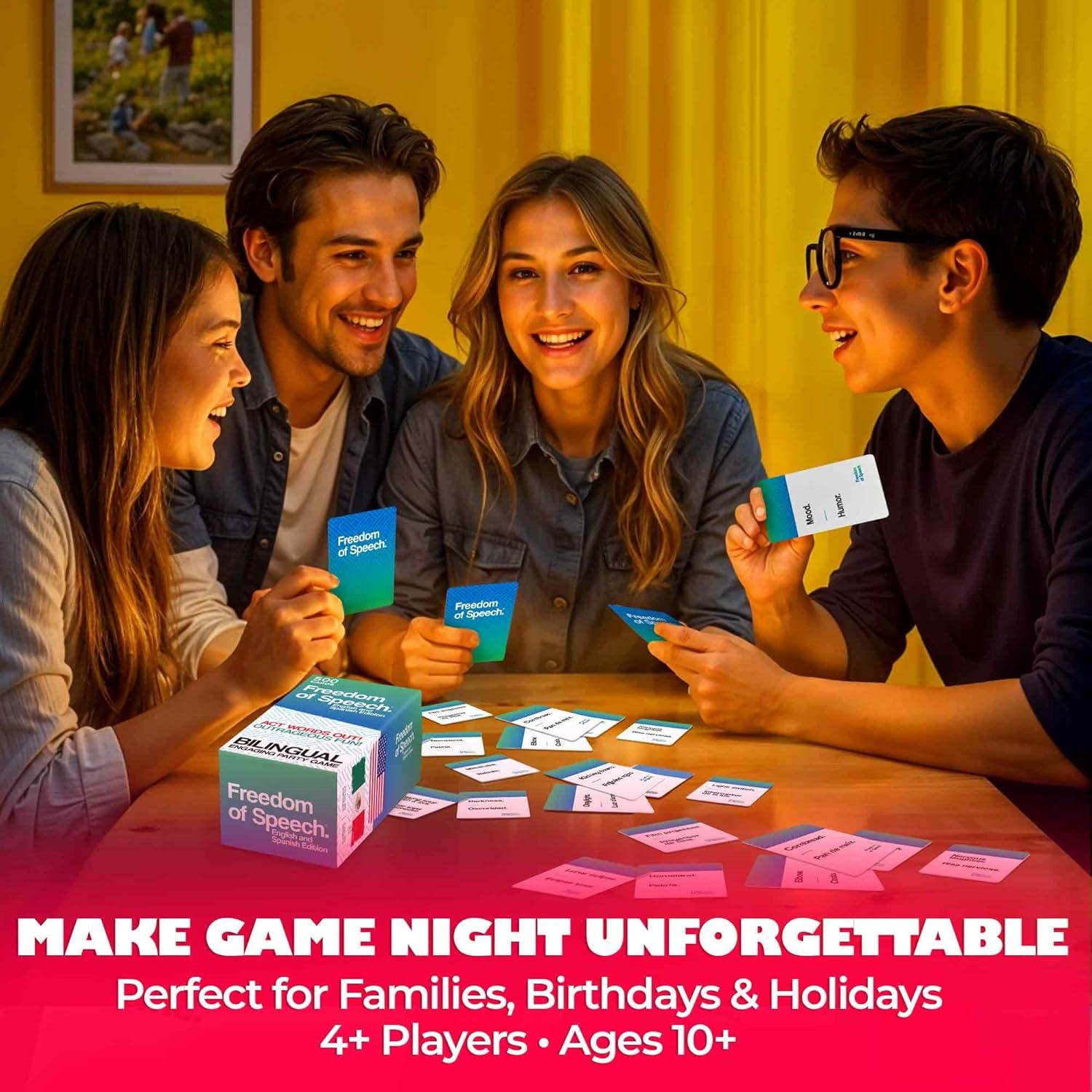 Juego de Mesa Bilingüe QUOKKA - 500 Tarjetas para Familias