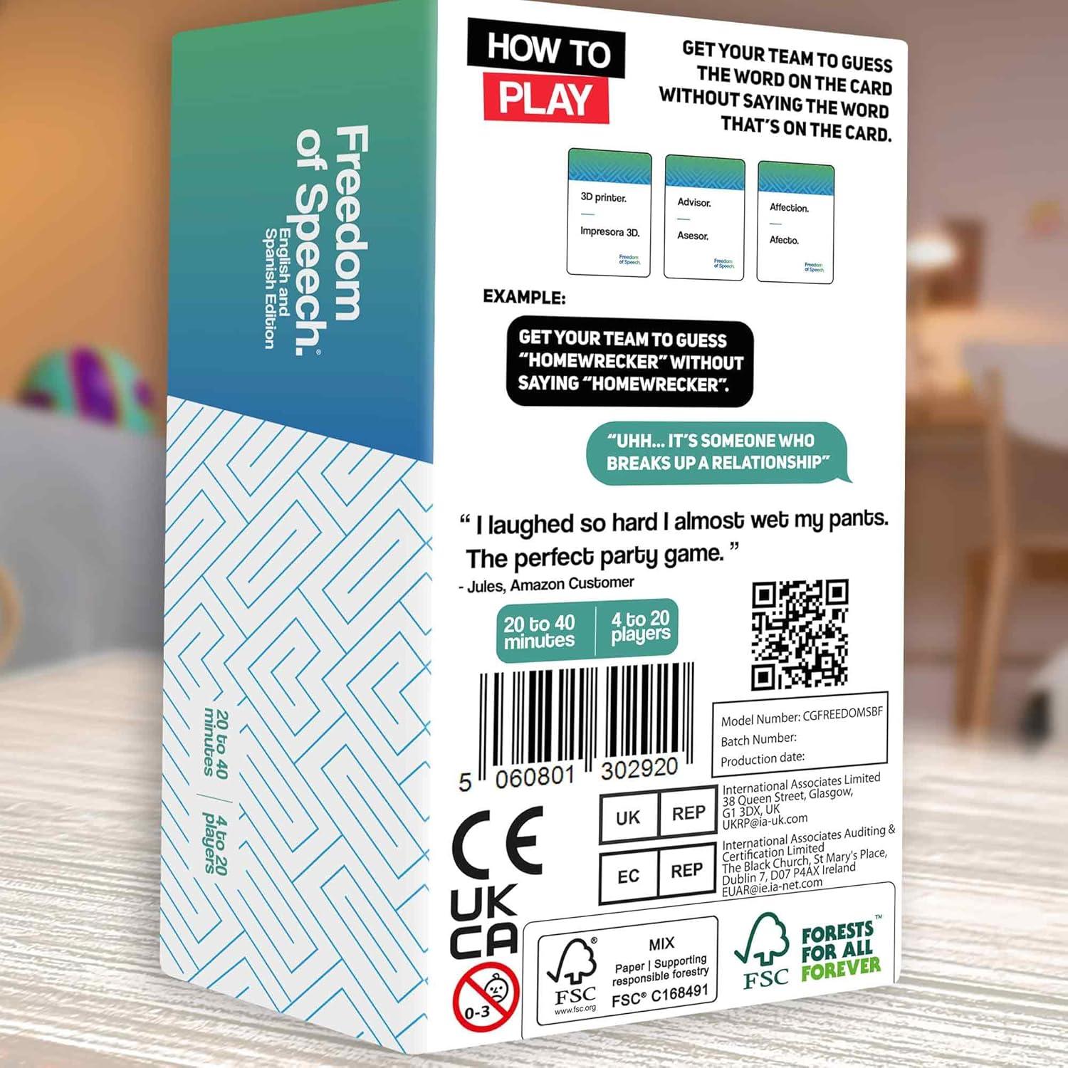 Juego de Mesa Bilingüe QUOKKA - 500 Tarjetas para Familias