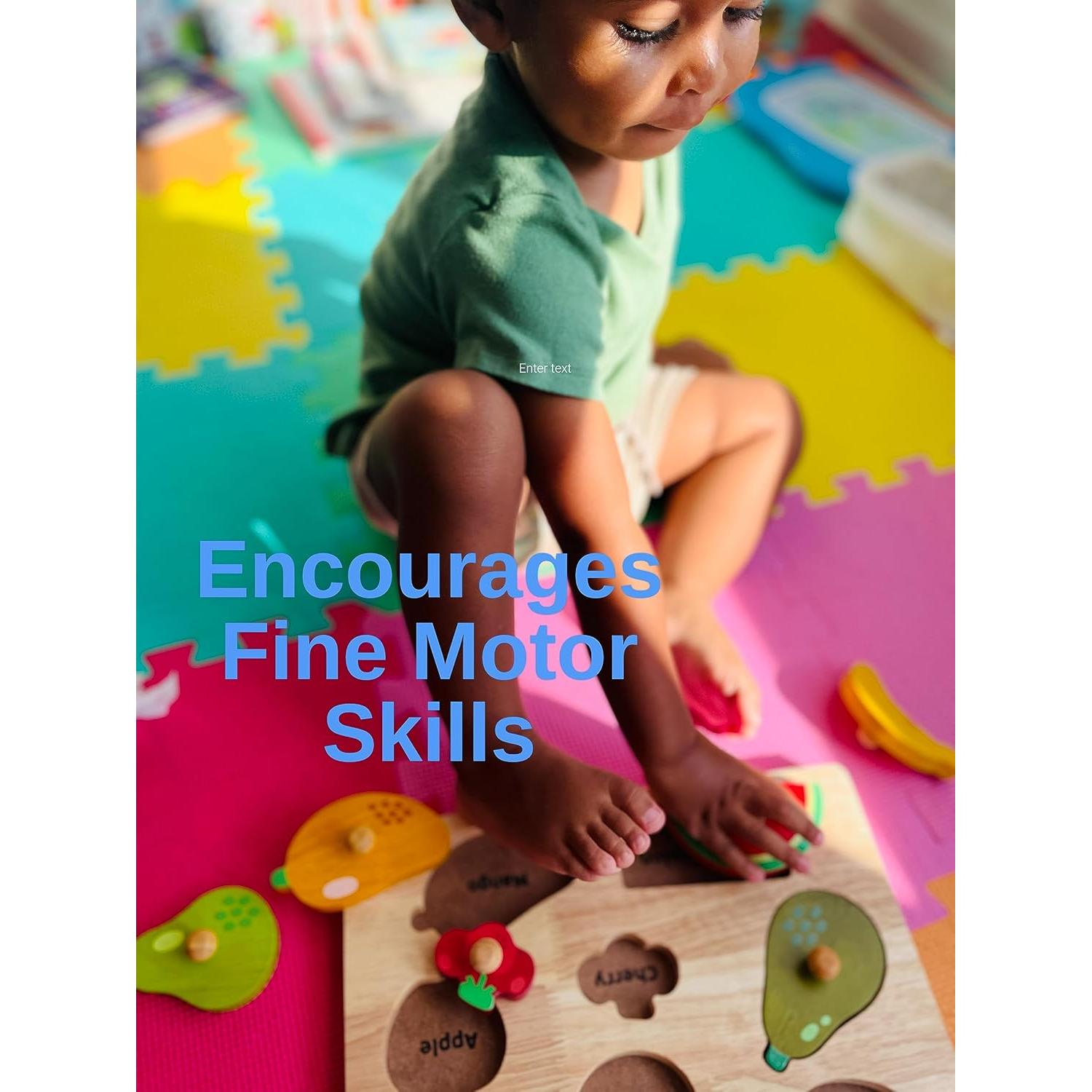 Rompecabezas de Madera Montessori Kidsworld - Verduras 6 Piezas