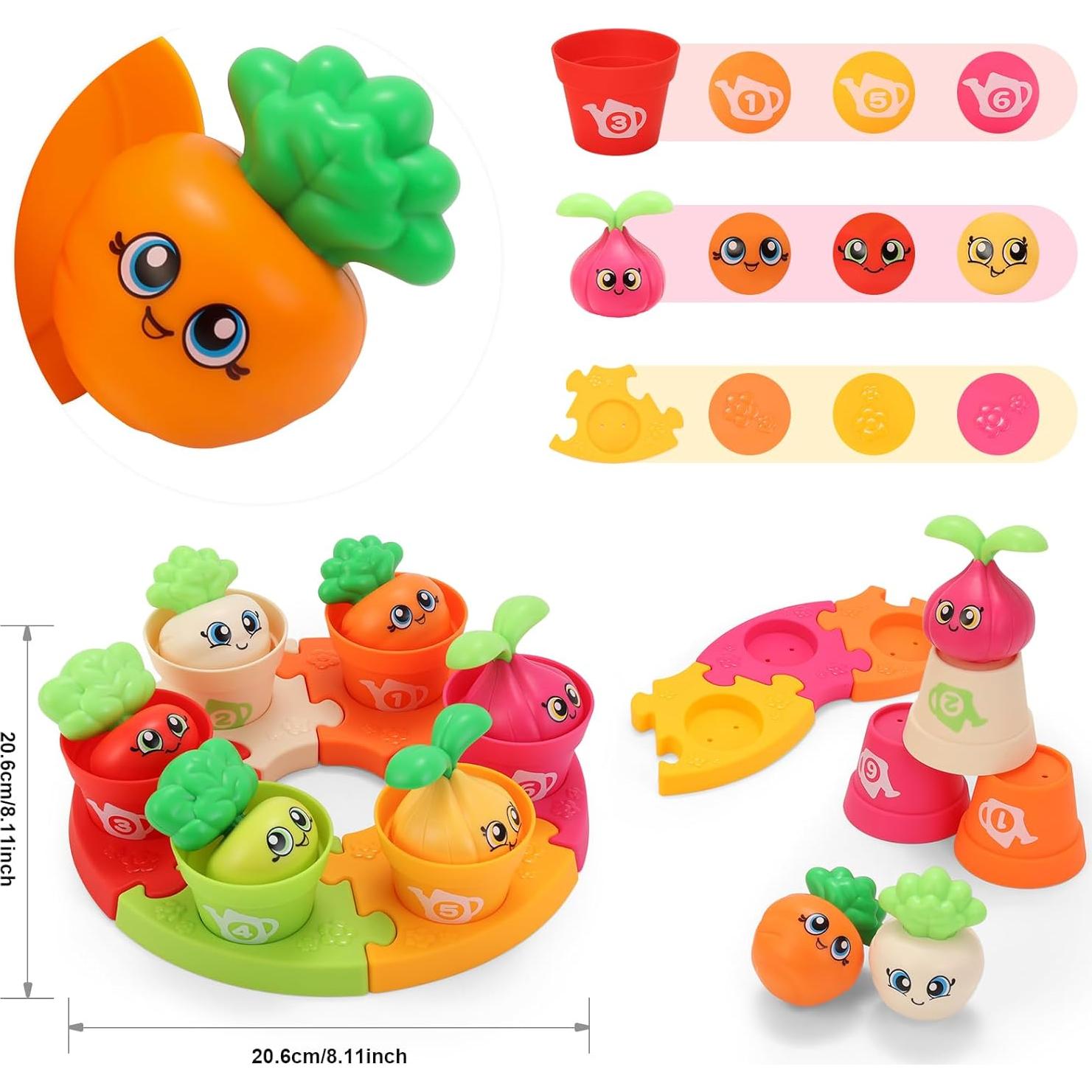 Juguetes Montessori MOONTOY 18 Piezas para Bebés 1-3 Años
