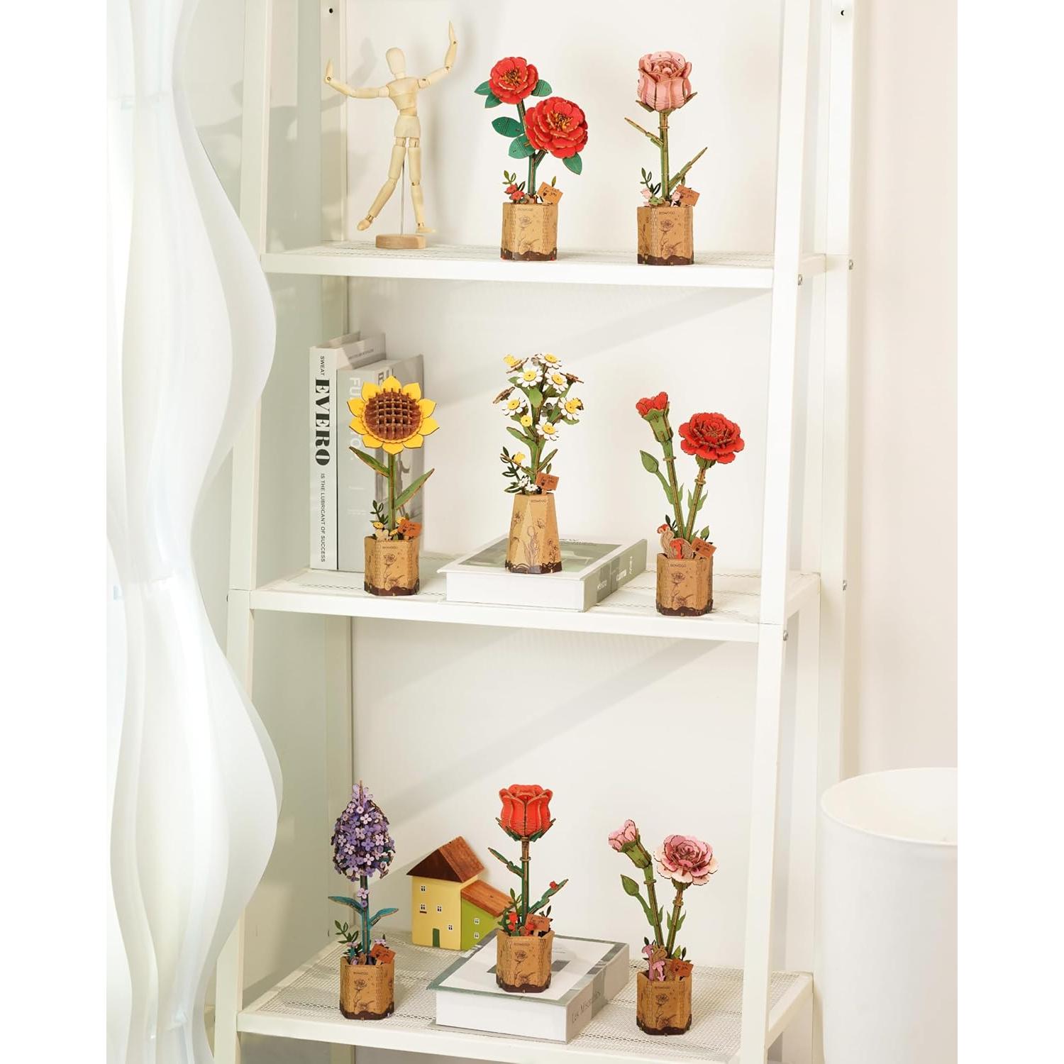 Kit de Manualidades 3D de Flores de Madera Rowood - Camomila