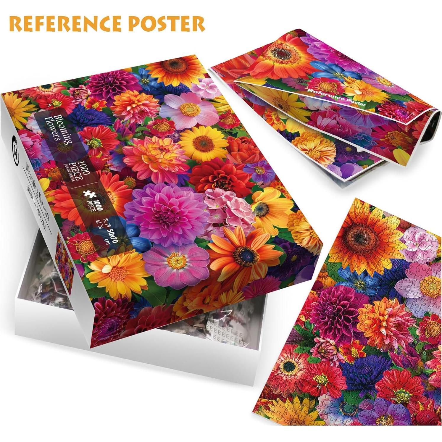 Rompecabezas Floral 1000 Piezas IdeaBazar 50x70 cm