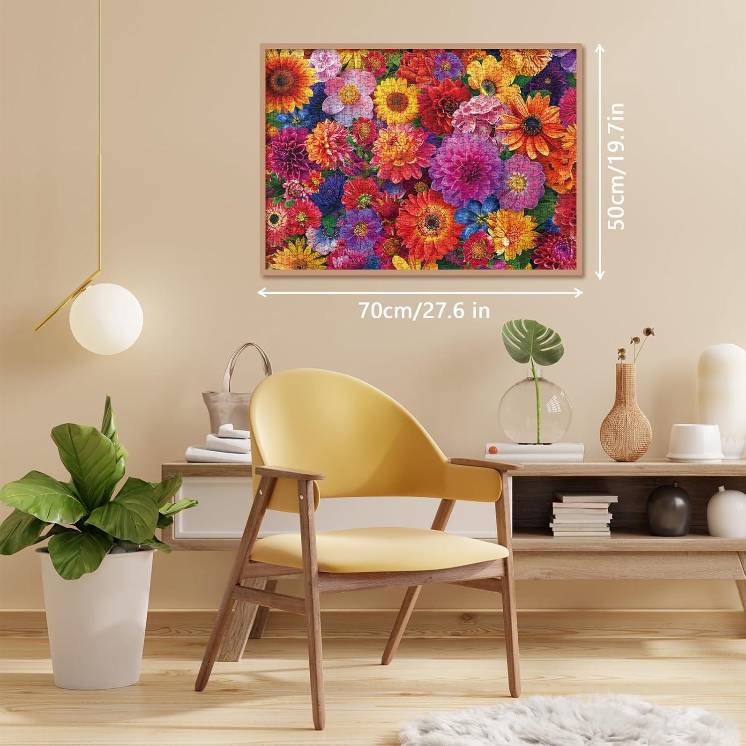 Rompecabezas Floral 1000 Piezas IdeaBazar 50x70 cm