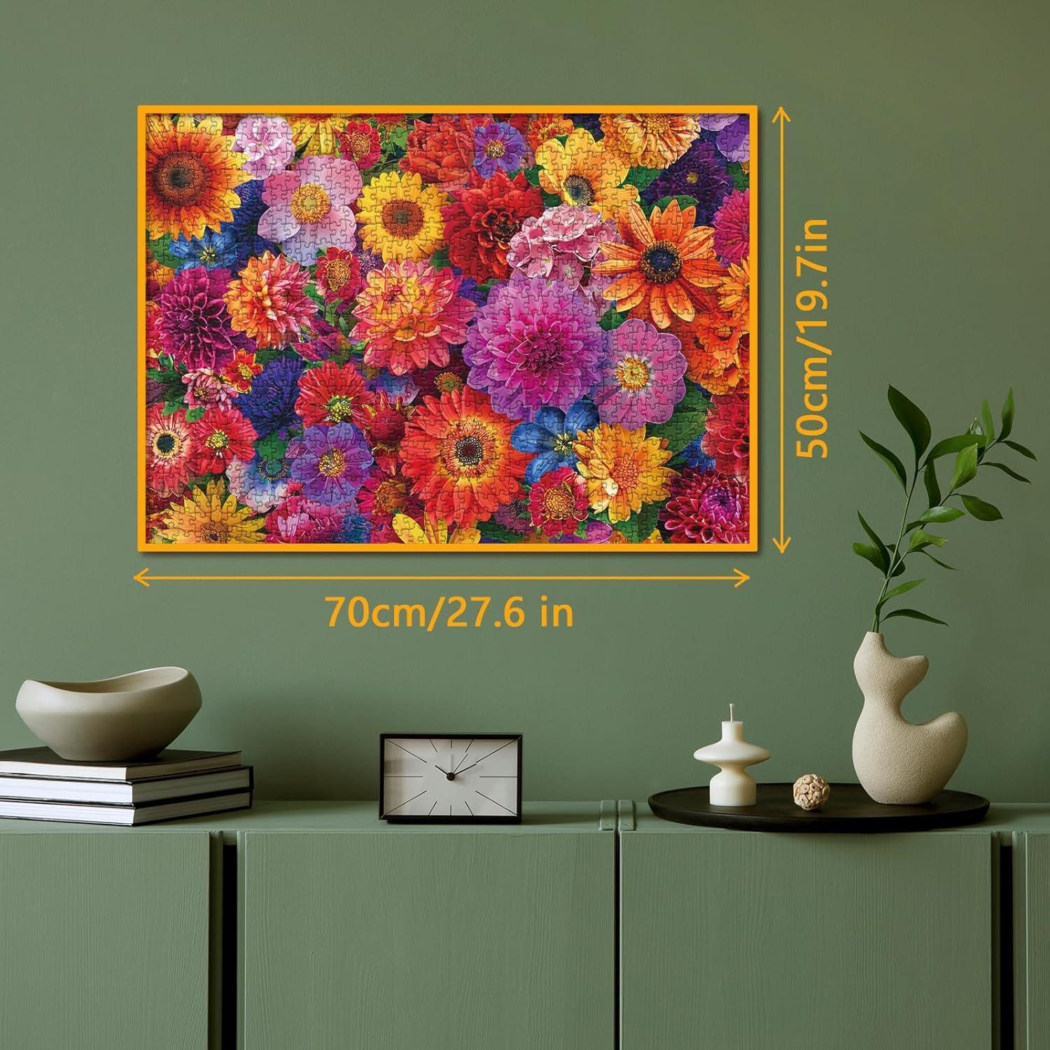 Rompecabezas Floral 1000 Piezas IdeaBazar 50x70 cm