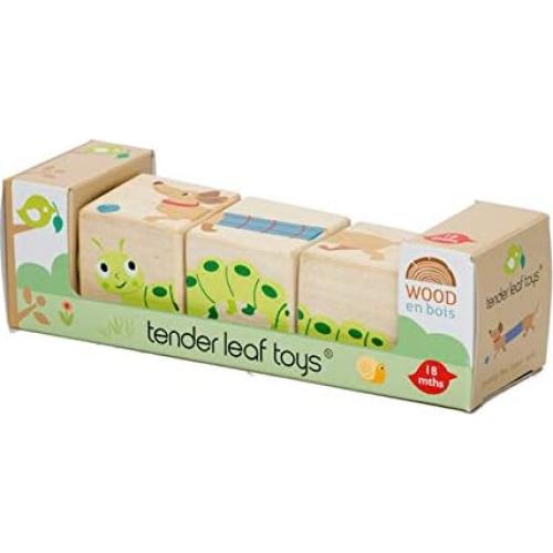 Juguete Educativo de Madera Tender Leaf Toys - Cubos de Giro 18M+