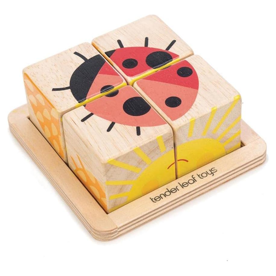 Bloques de Madera Tender Leaf Toys - Mi Primer Rompecabezas 5 Piezas