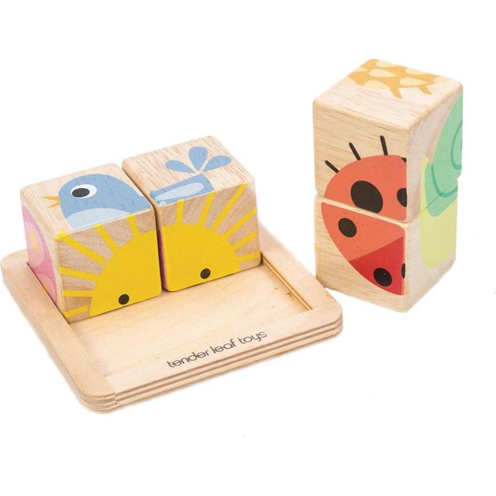 Bloques de Madera Tender Leaf Toys - Mi Primer Rompecabezas 5 Piezas