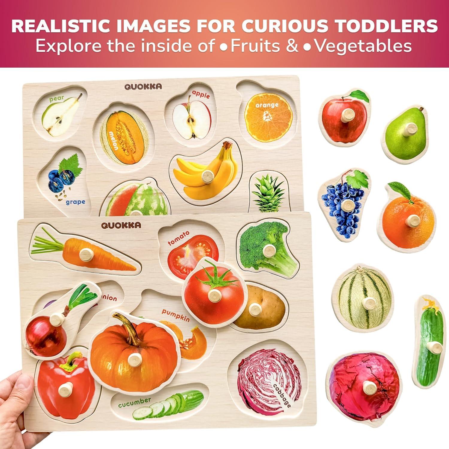 Rompecabezas Educativos de Madera QUOKKA para Niños 1-4 Años