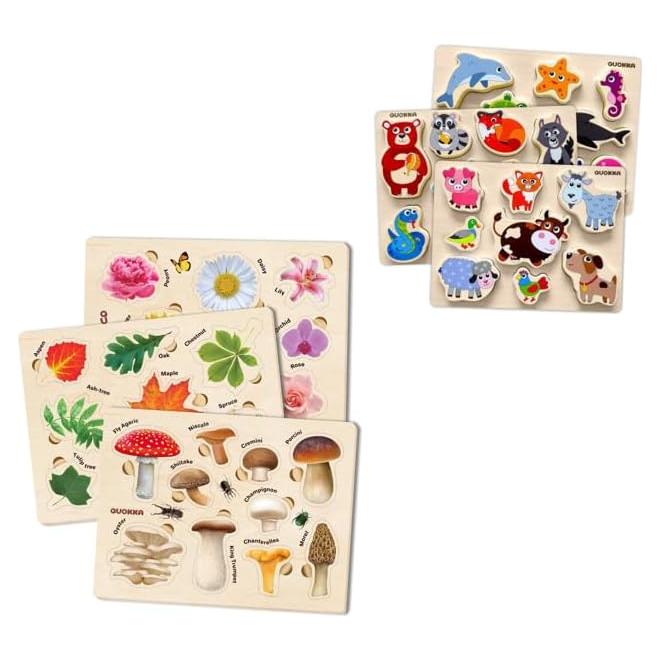 Rompecabezas Educativos de Madera QUOKKA para Niños