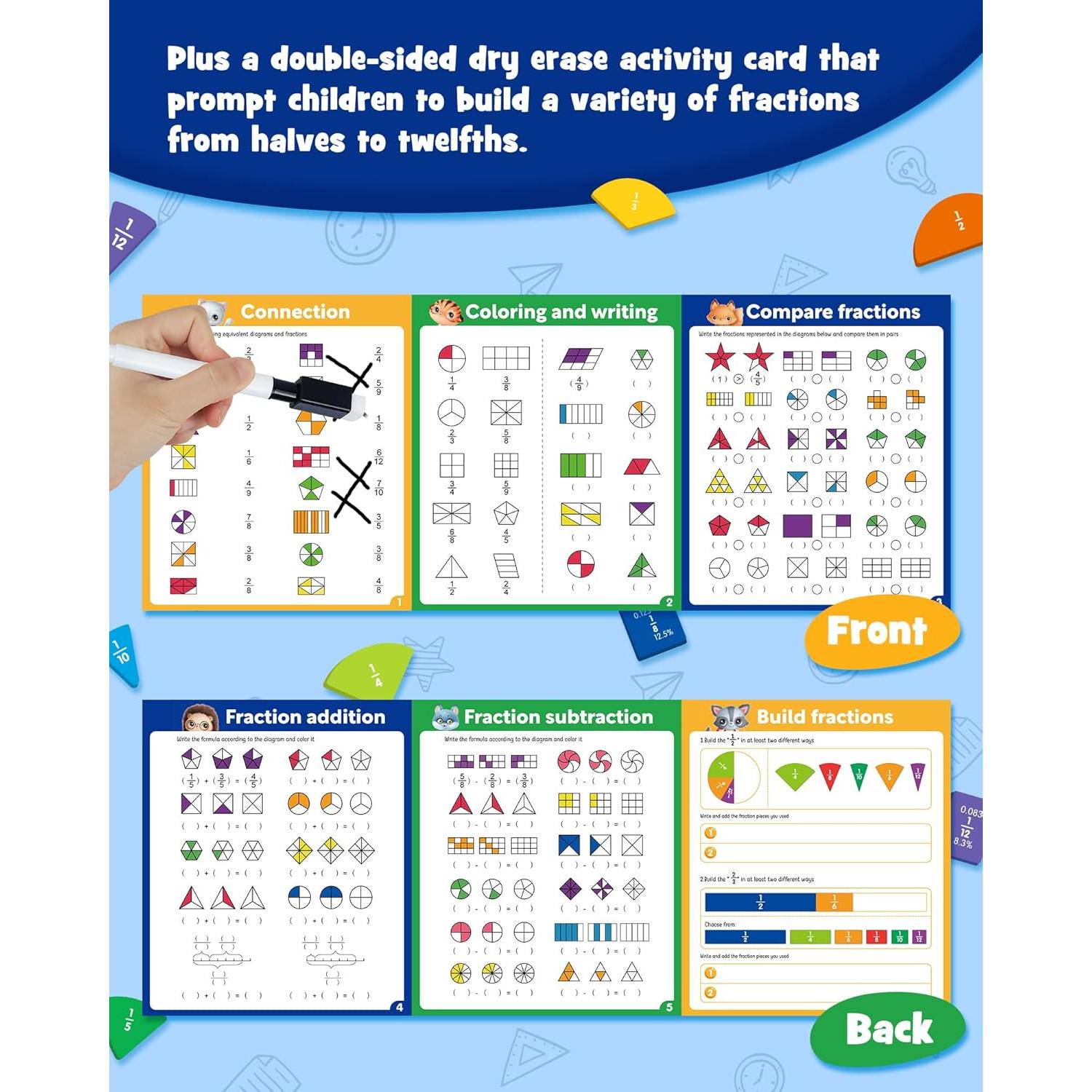 Rompecabezas Educativo Magnético D-FantiX de Fracciones